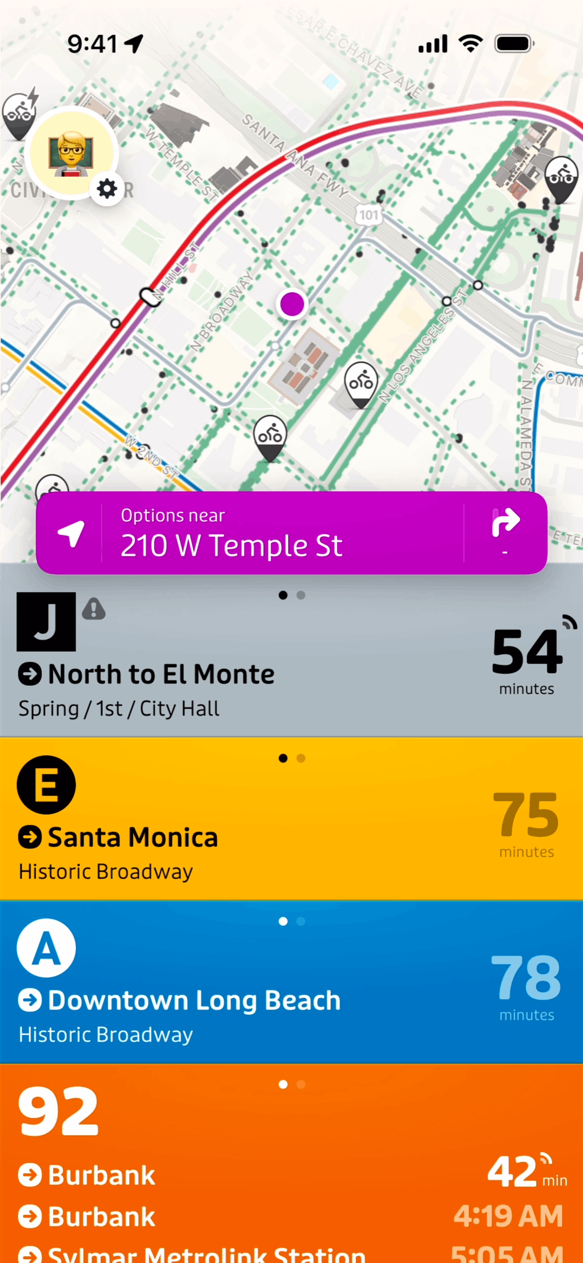 Transit iOS Maps & Navigation interface screenshot 1