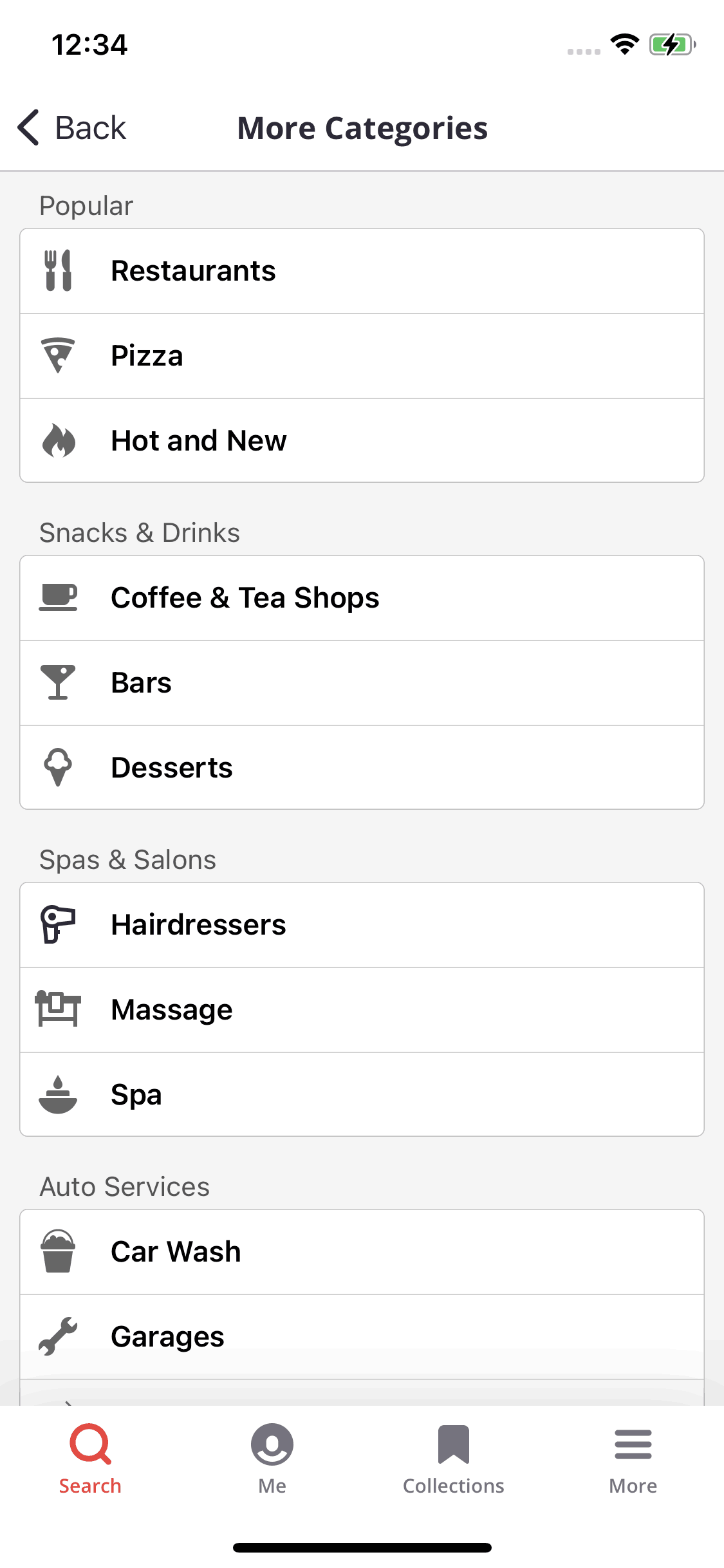 Yelp iOS Food & Drink interface screenshot 10