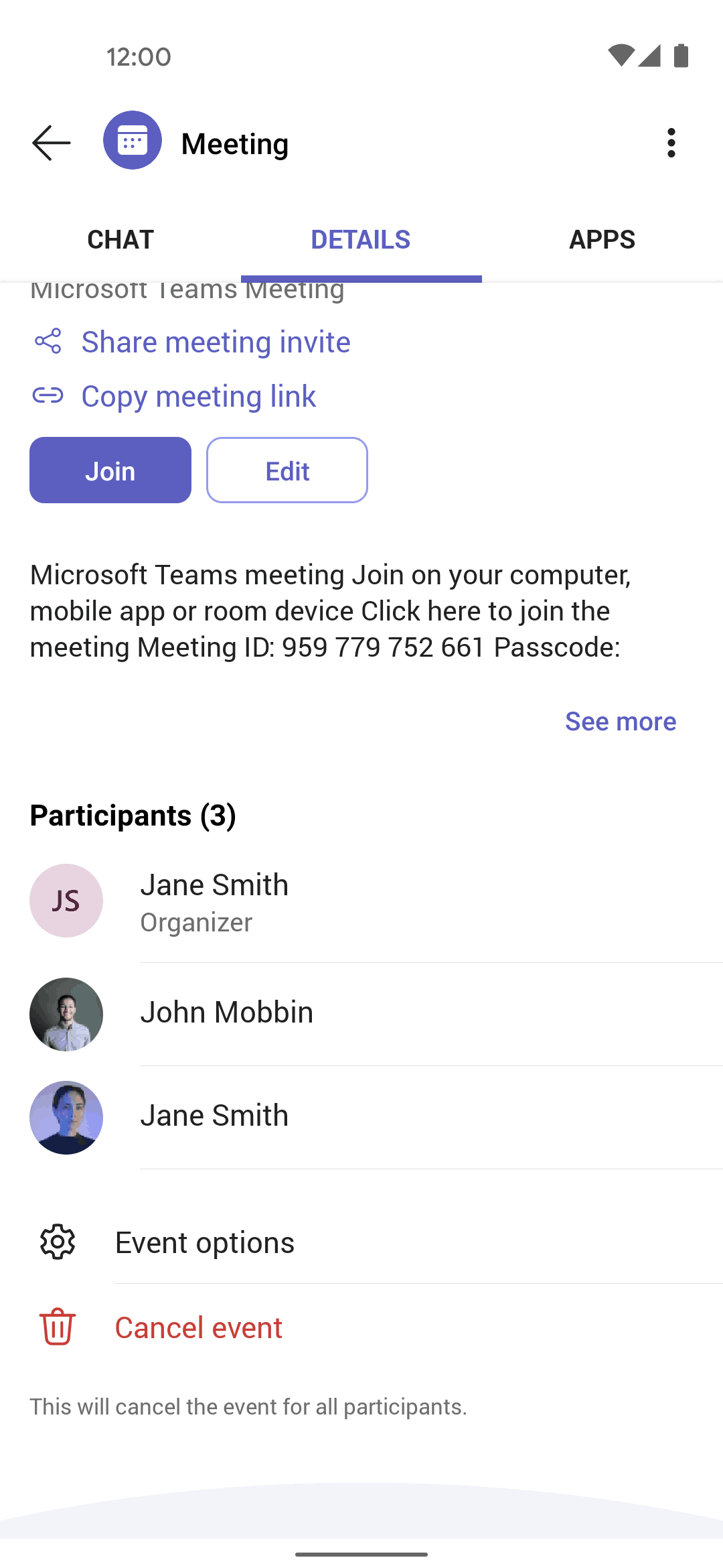 Microsoft Teams Android Business interface screenshot 2