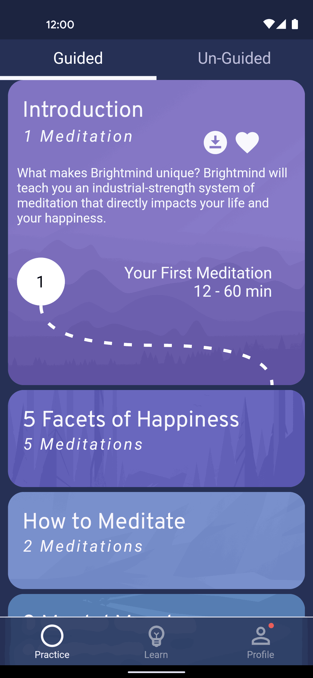 Brightmind Android Health & Fitness interface screenshot 7