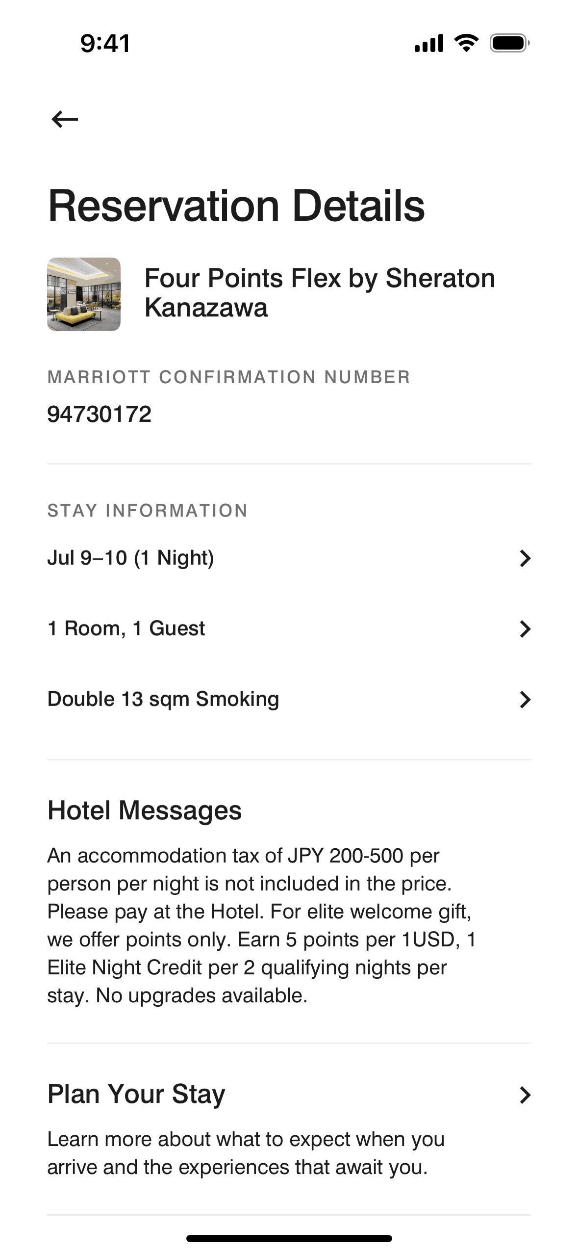 Marriott Bonvoy iOS Travel & Transportation interface screenshot 8