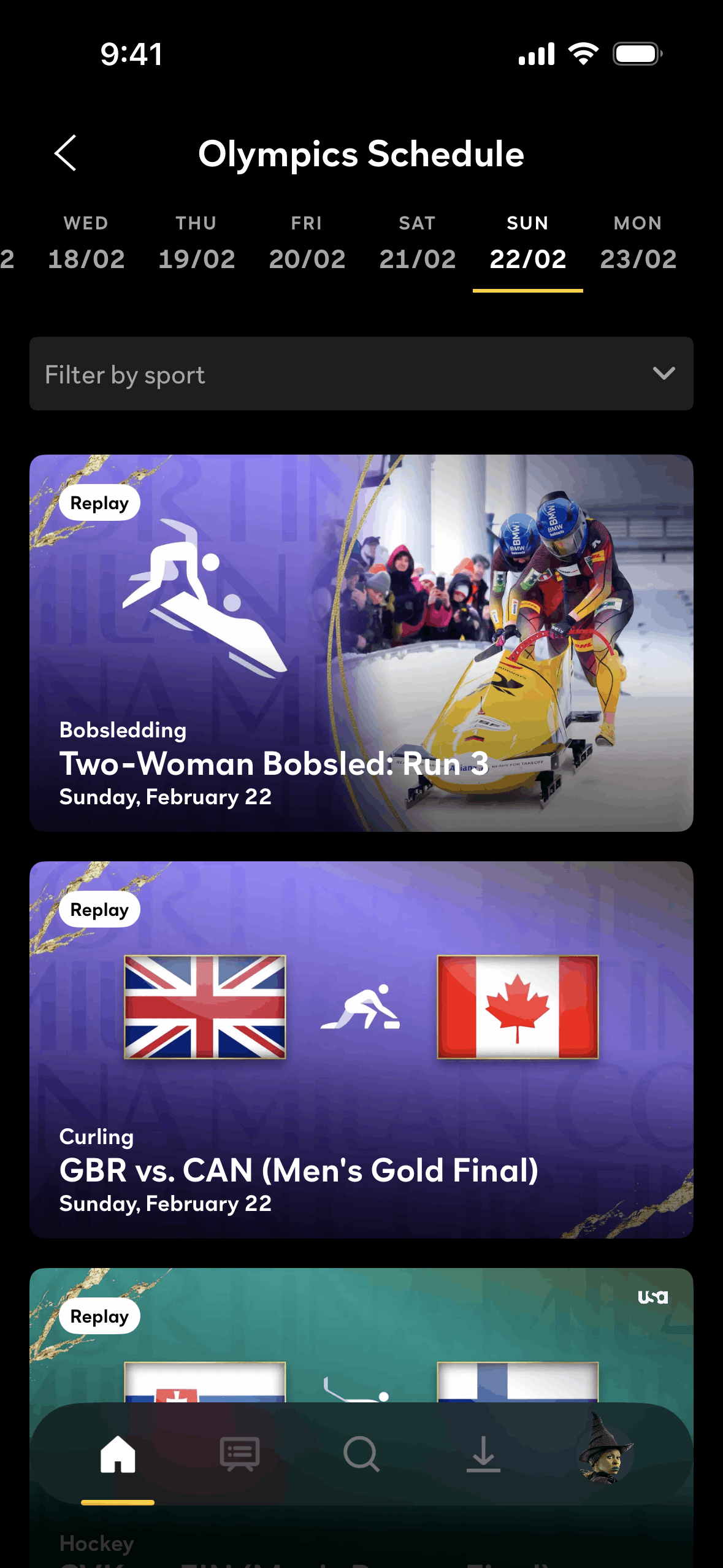 Peacock iOS Entertainment interface screenshot 2