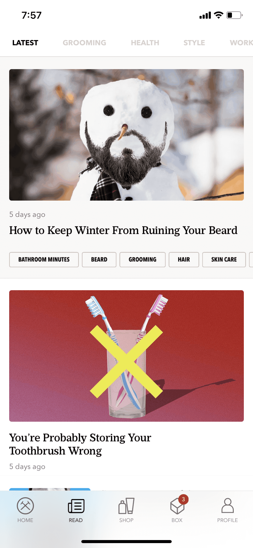 Dollar Shave Club iOS Shopping interface screenshot 1