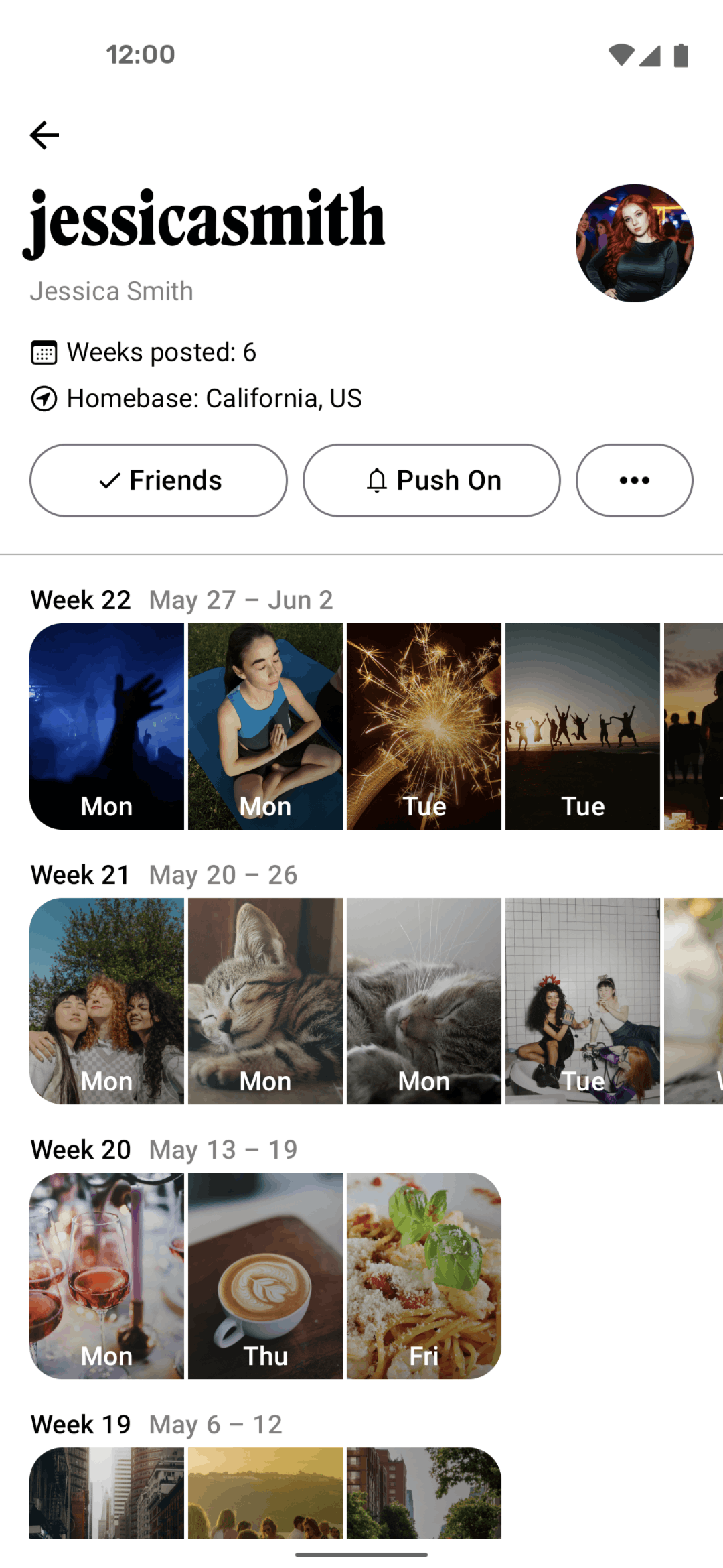 Retro Android Social Networking interface screenshot 4