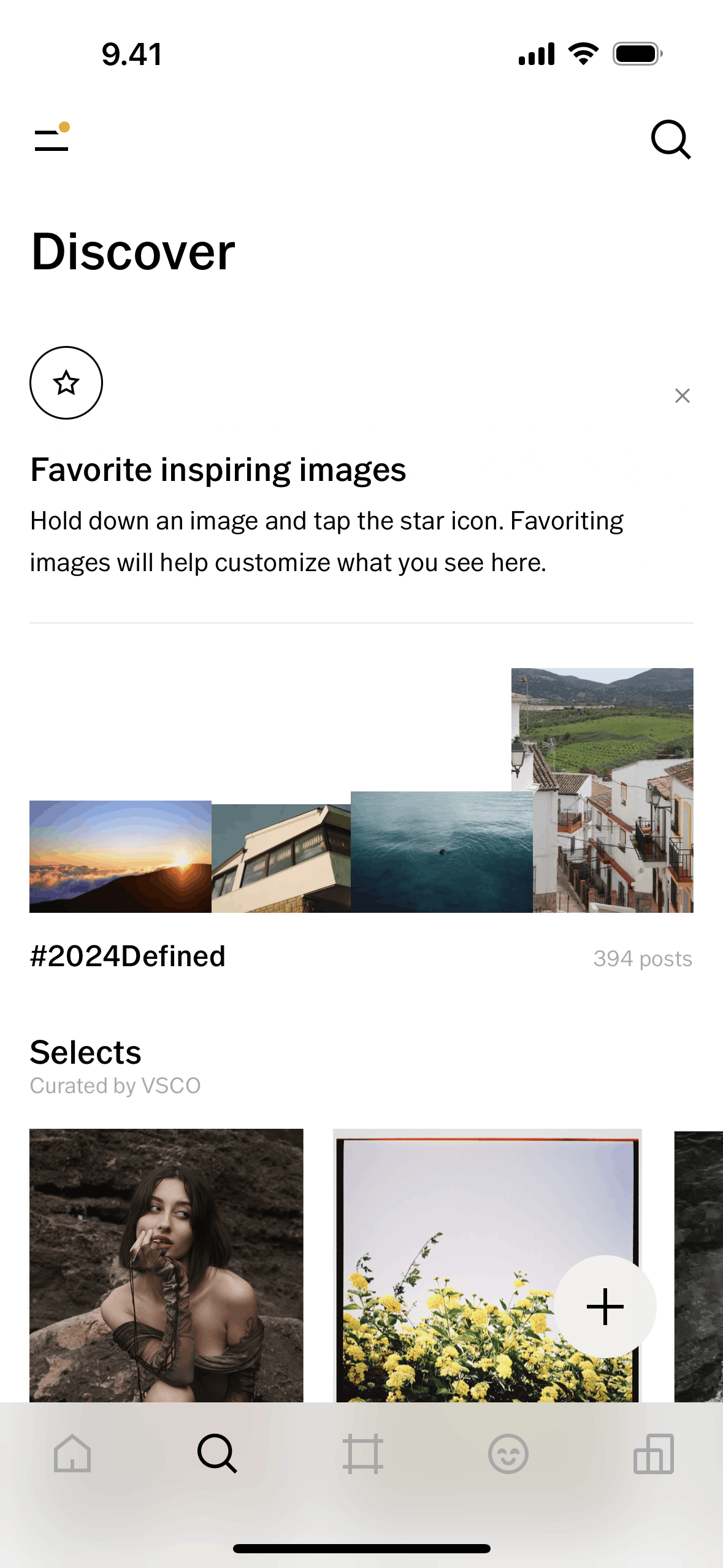 VSCO iOS Photo & Video interface screenshot 1