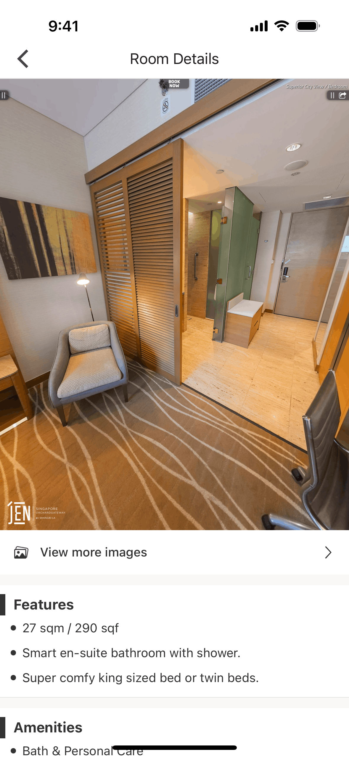 Room details (360 view) on Shangri-La Circle (ios) screen 2