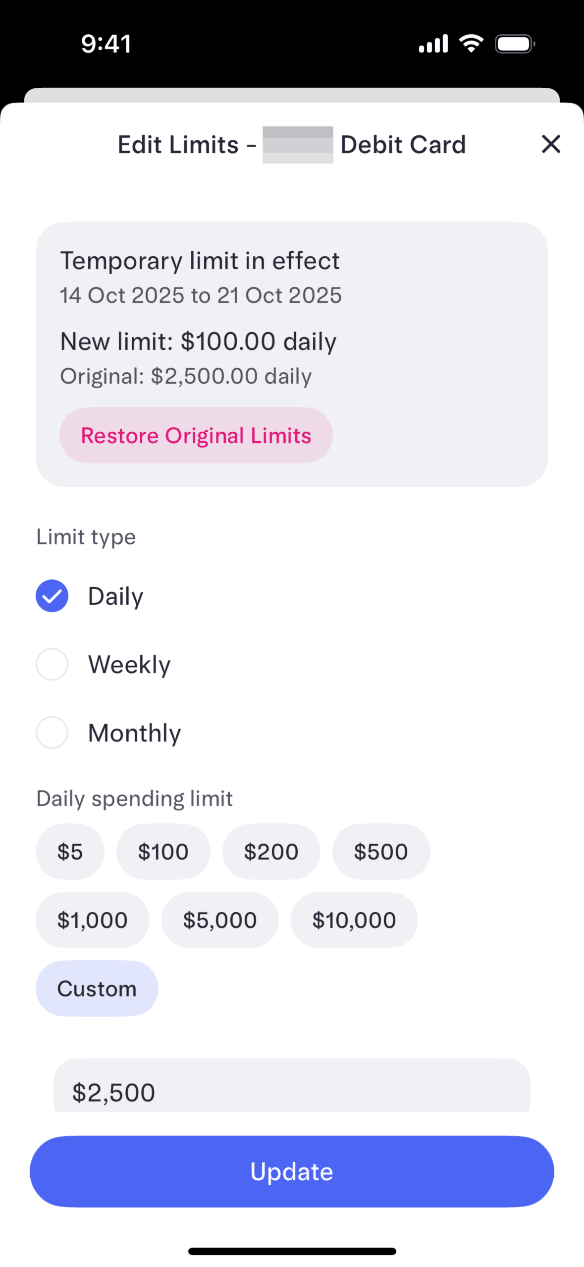 Mercury iOS Finance interface screenshot 18