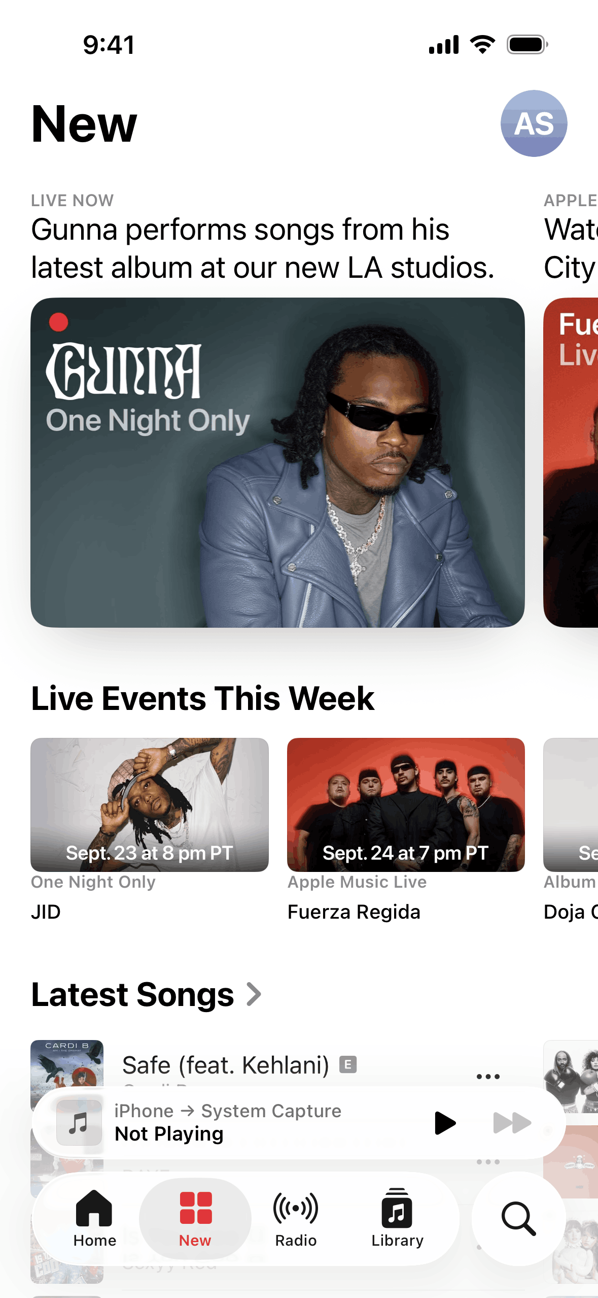 Apple Music iOS Music & Audio interface screenshot 1