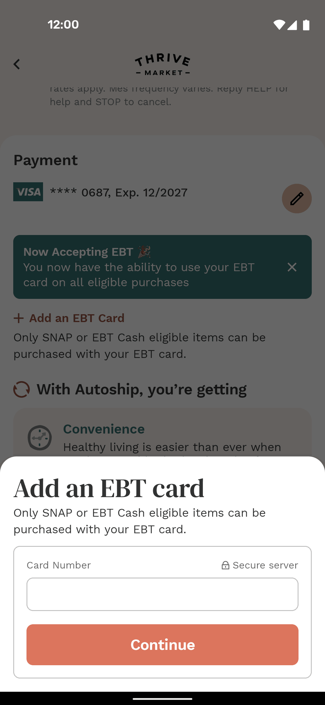 Thrive Market Android Shopping interface screenshot 24