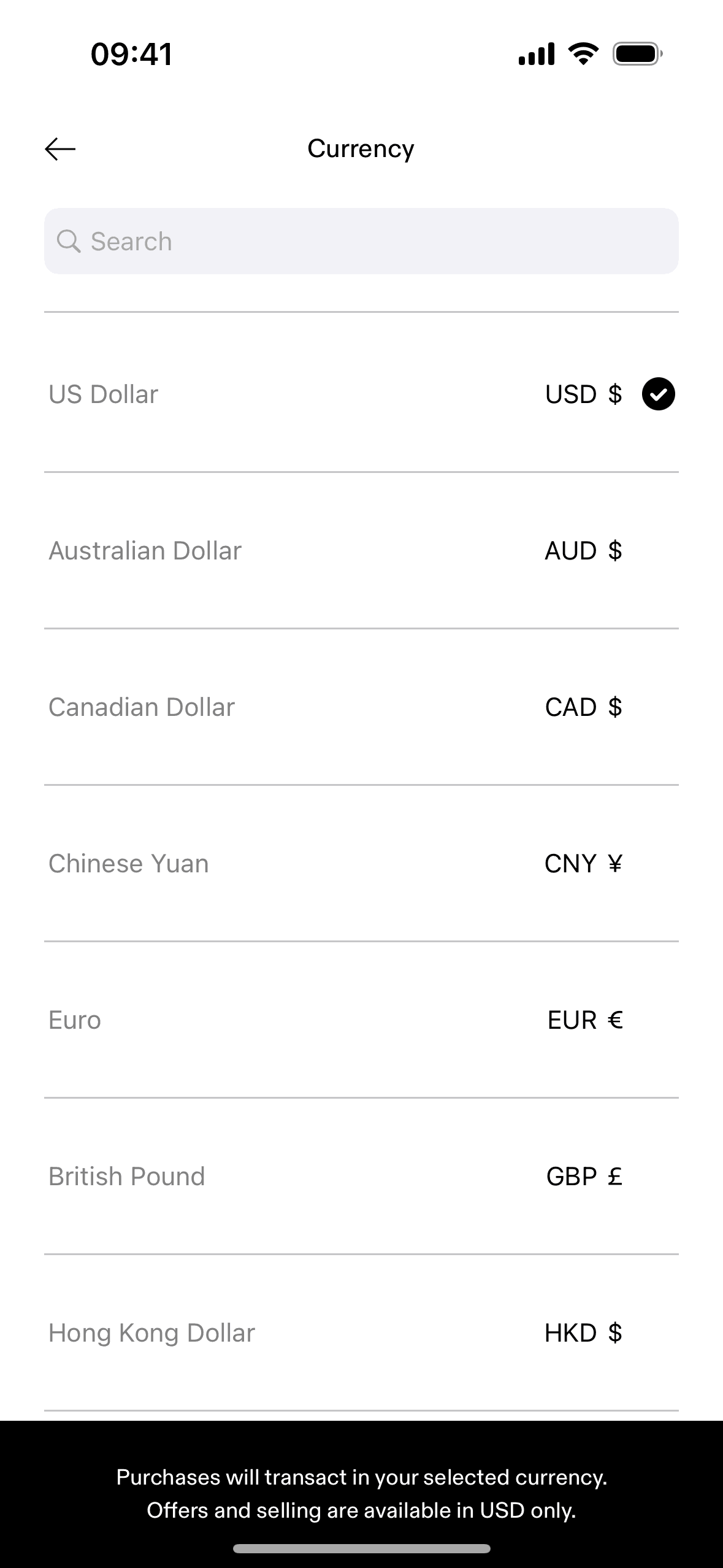 GOAT iOS Shopping interface screenshot 24