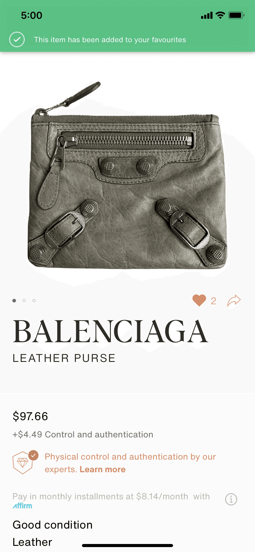 Vestiaire Collective iOS Shopping interface screenshot 18