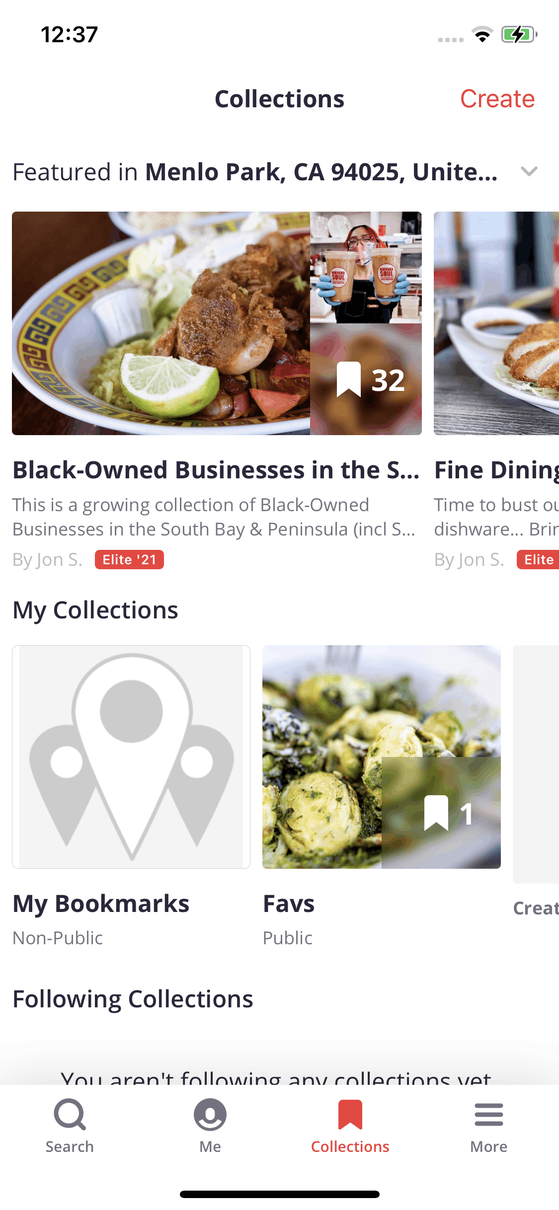 Yelp iOS Food & Drink interface screenshot 3