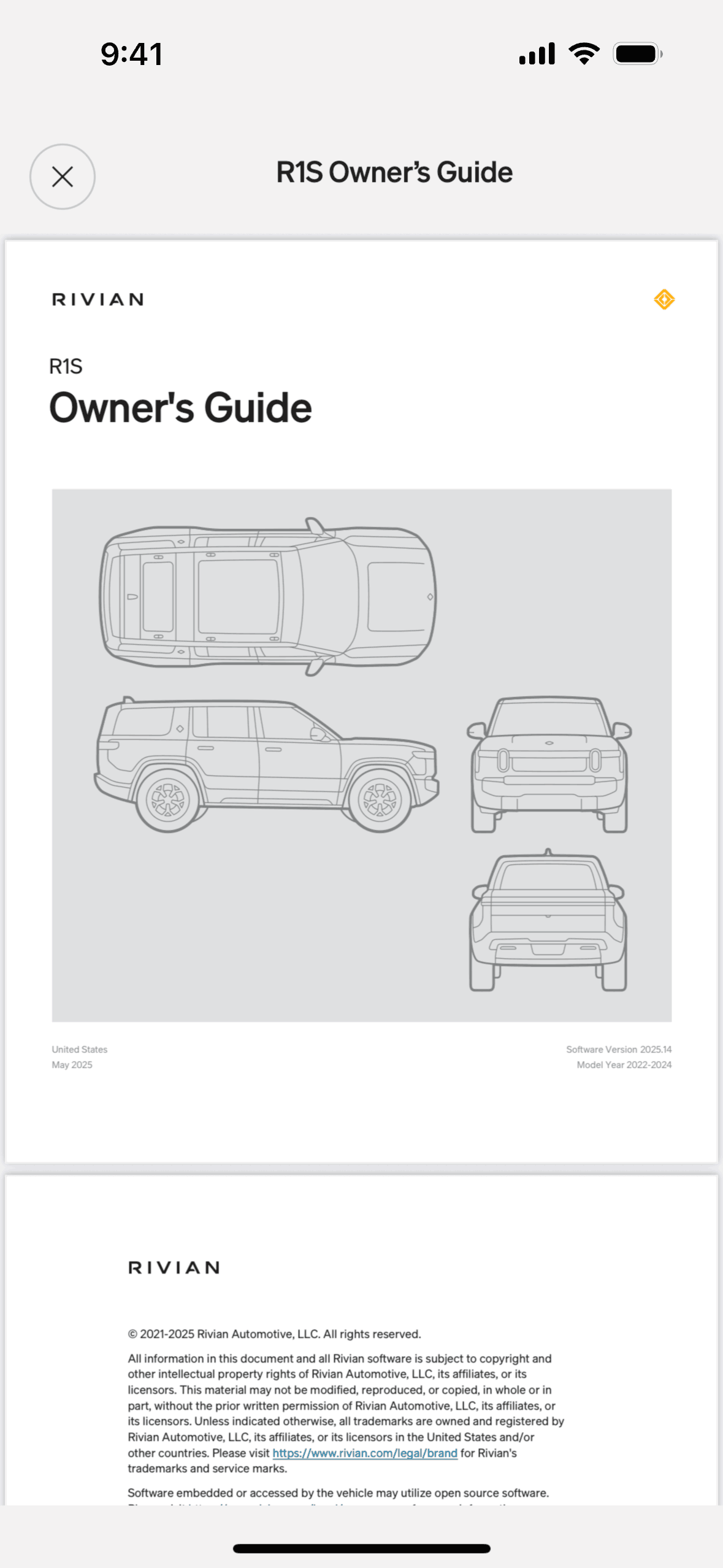 Rivian iOS Travel & Transportation interface screenshot 11