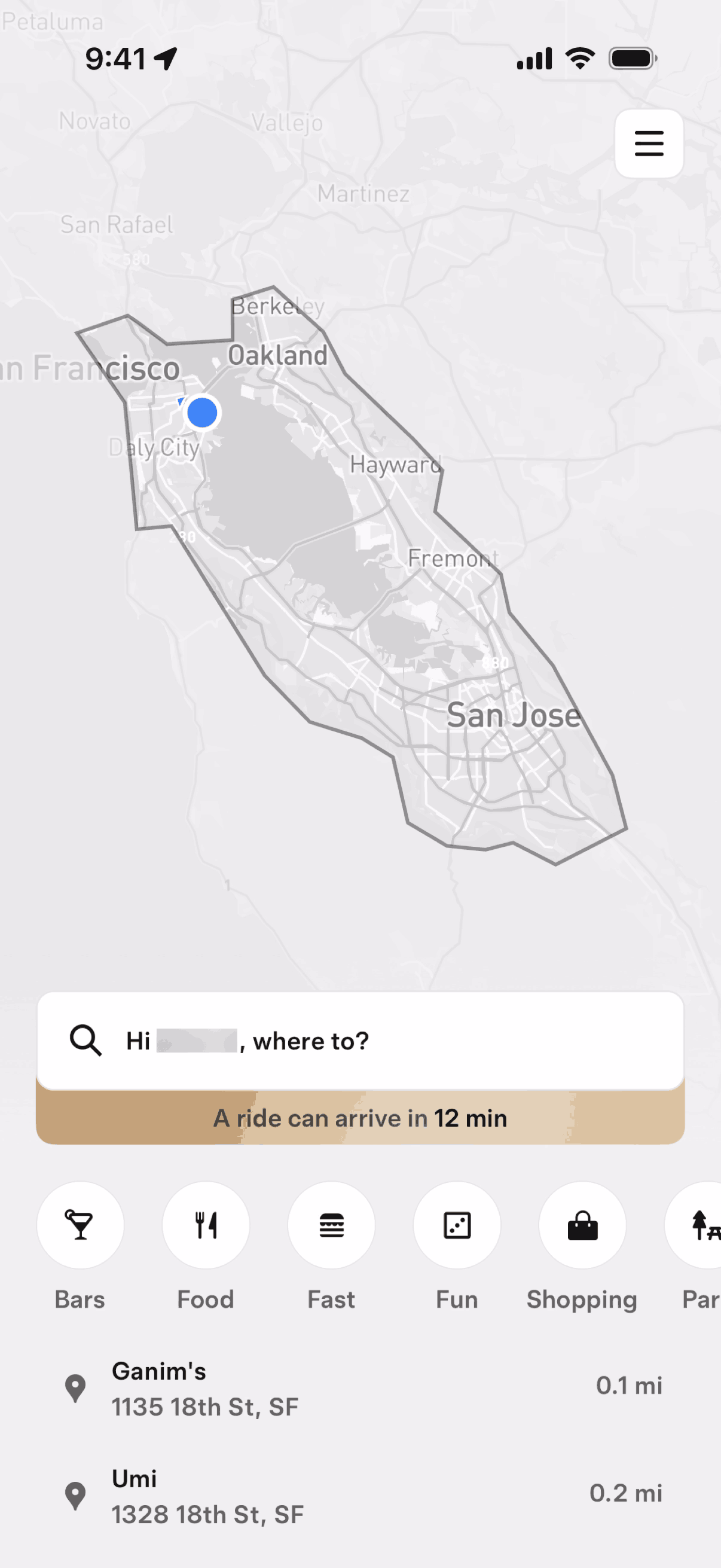 Tesla Robotaxi iOS Travel & Transportation interface screenshot 1