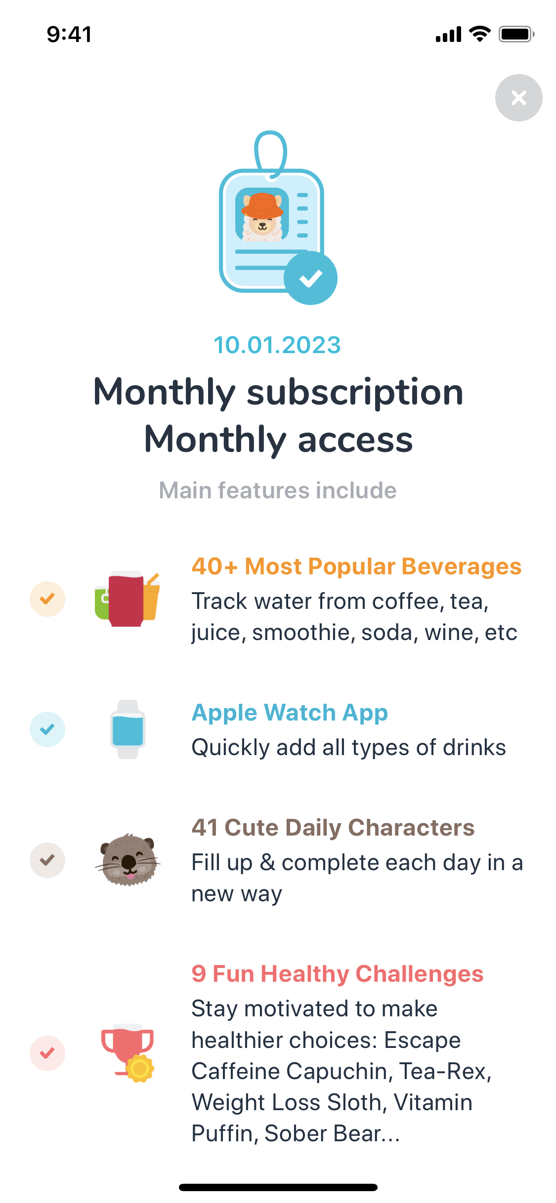 Waterllama iOS Health & Fitness interface screenshot 16