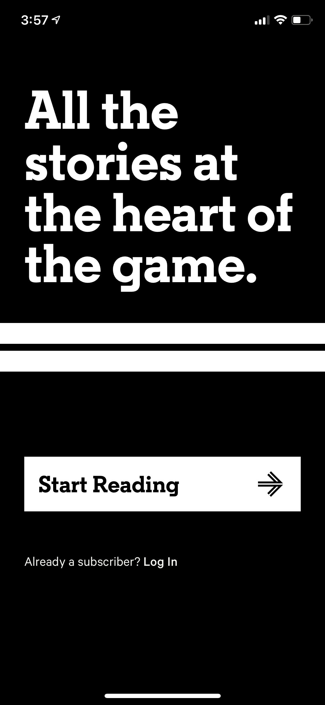 The Athletic iOS Sports interface screenshot 2
