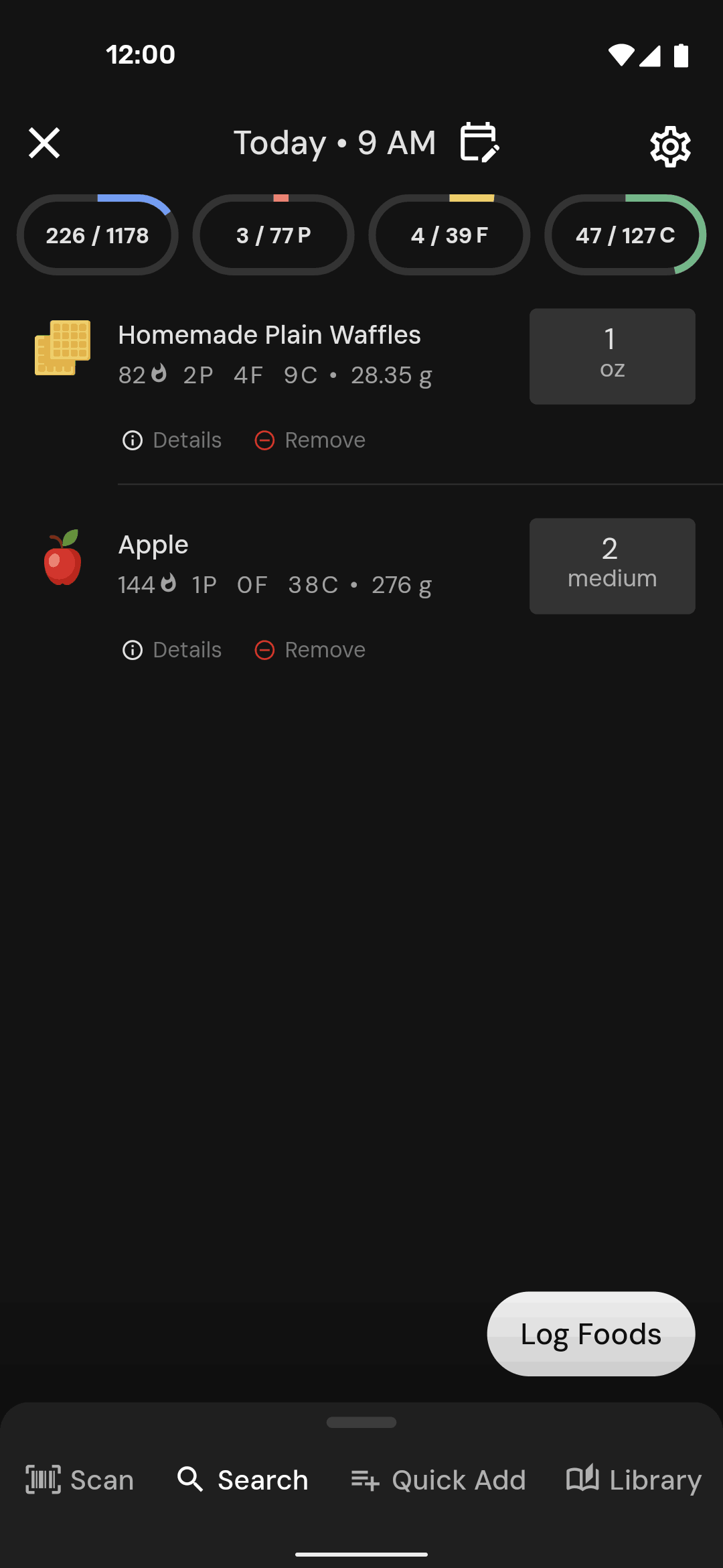 MacroFactor Android Health & Fitness interface screenshot 1