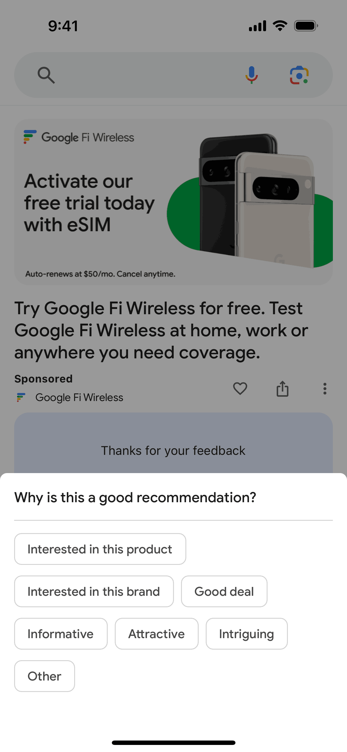 Google iOS AI interface screenshot 11