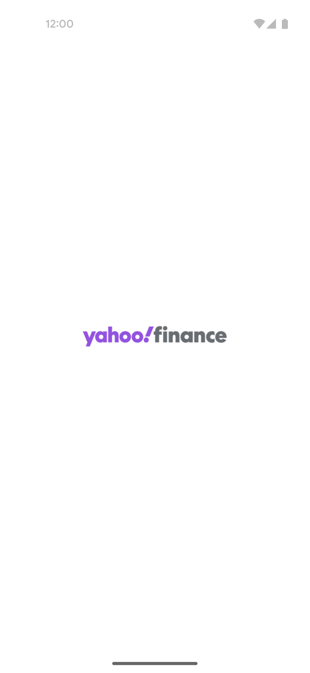 Yahoo Finance Android Finance interface screenshot 1