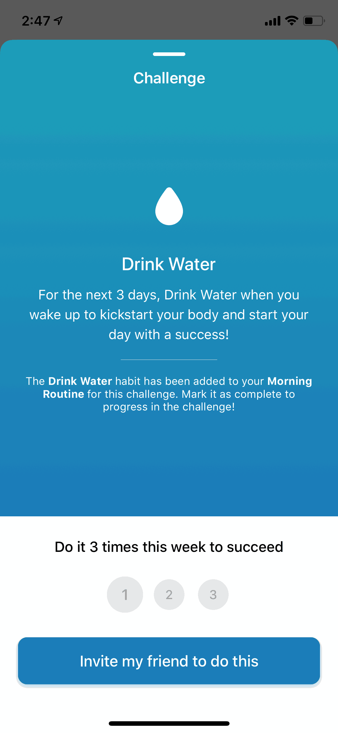 Fabulous iOS Health & Fitness interface screenshot 2