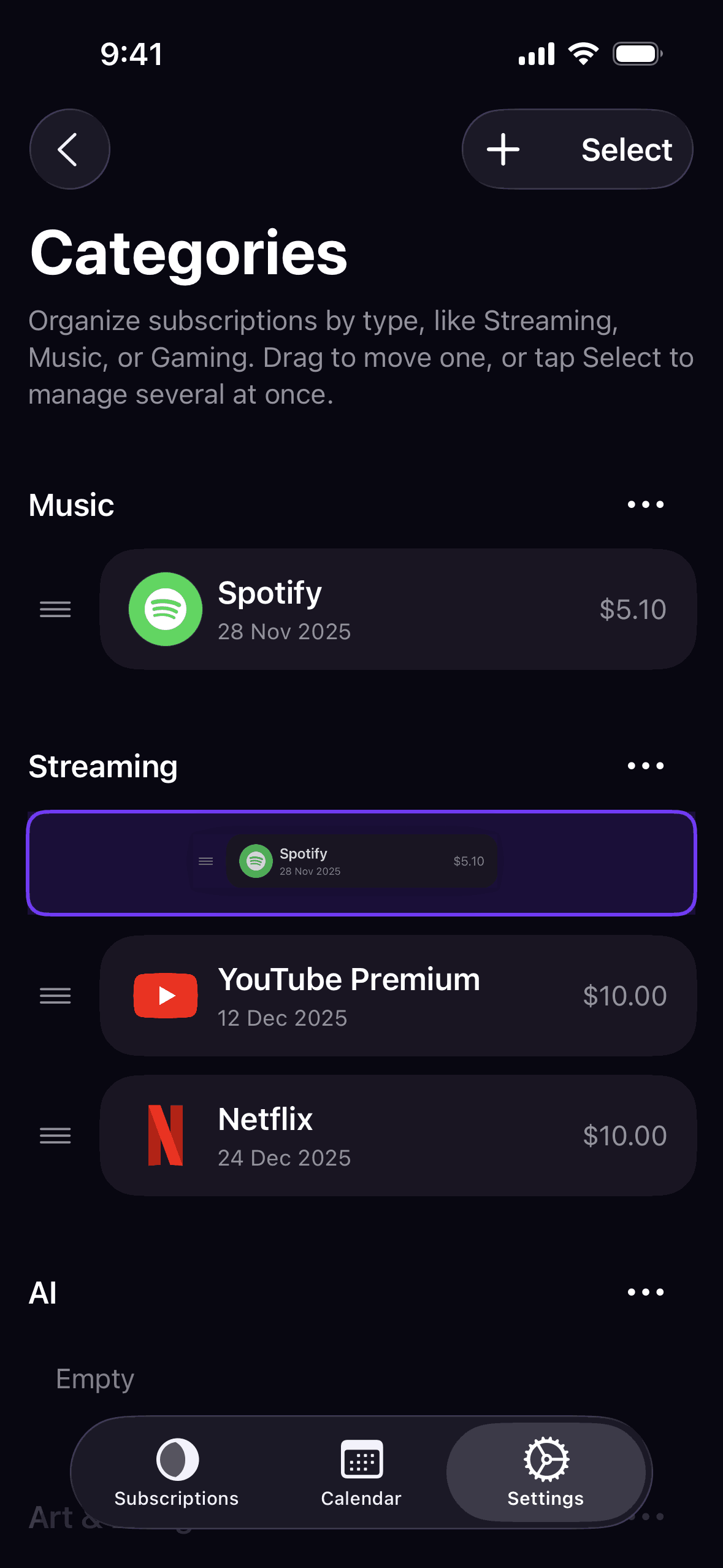 Orbit iOS Finance interface screenshot 16