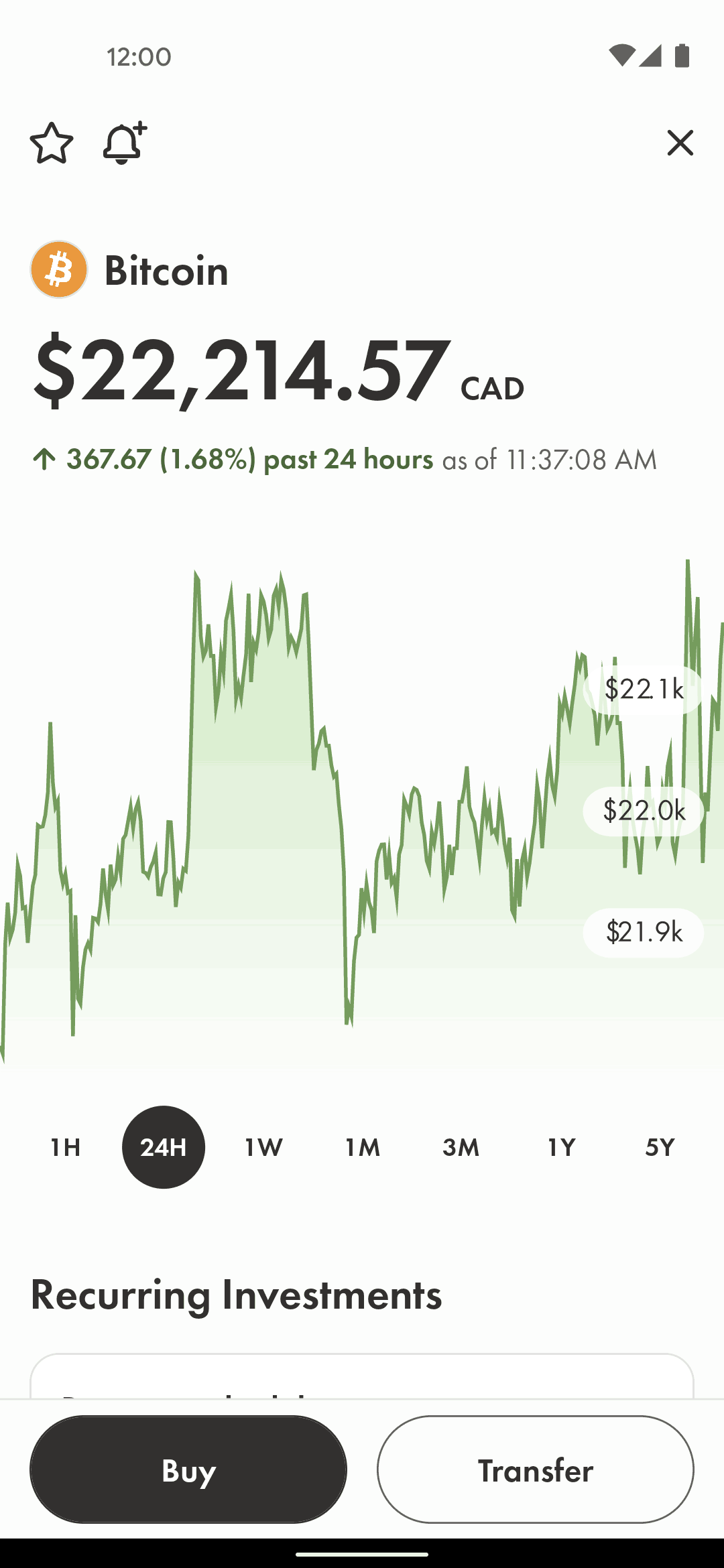 Wealthsimple Android Finance interface screenshot 9
