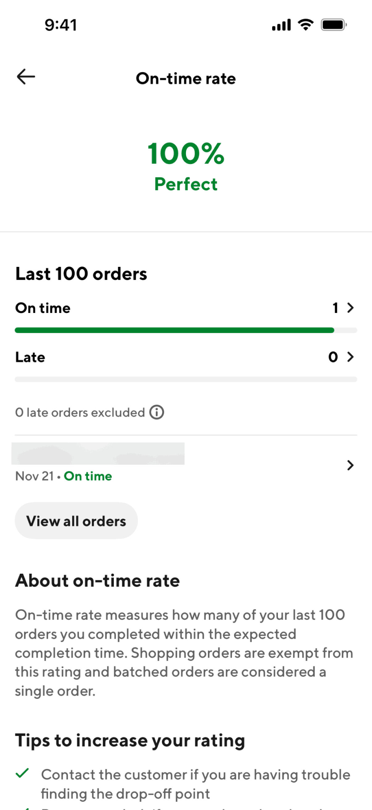 DoorDash Dasher iOS Business interface screenshot 5