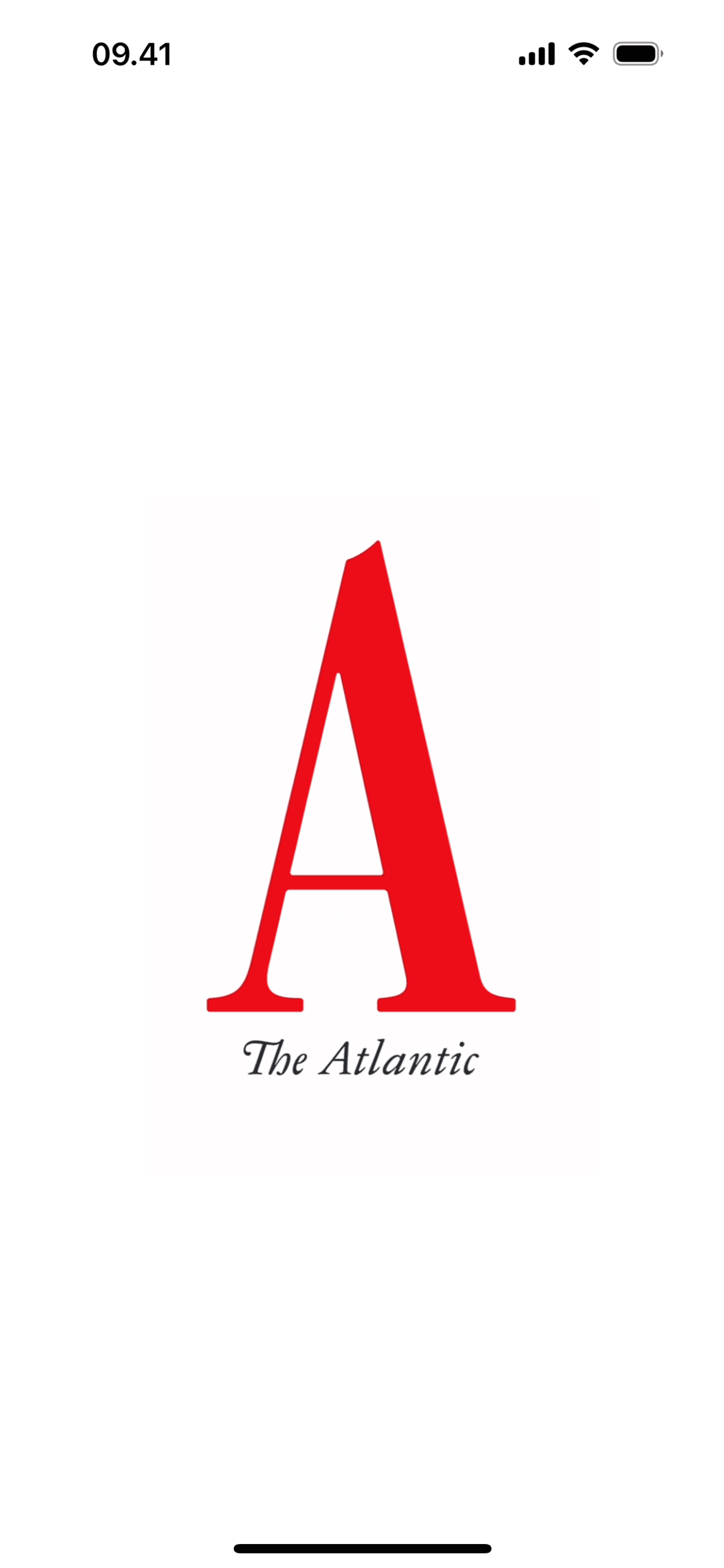 The Atlantic Magazine iOS News interface screenshot 1