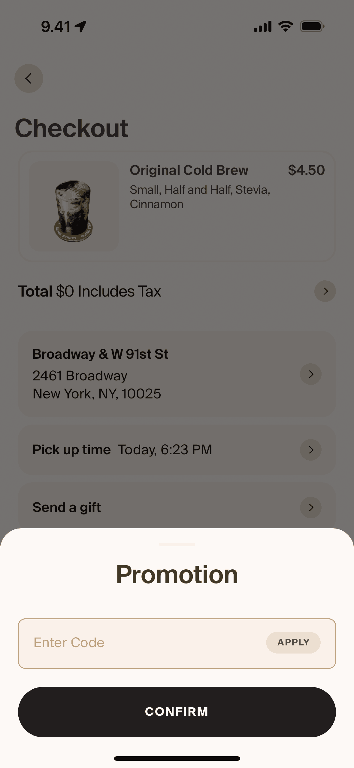 Promotion on Blank Street (ios) screen 2