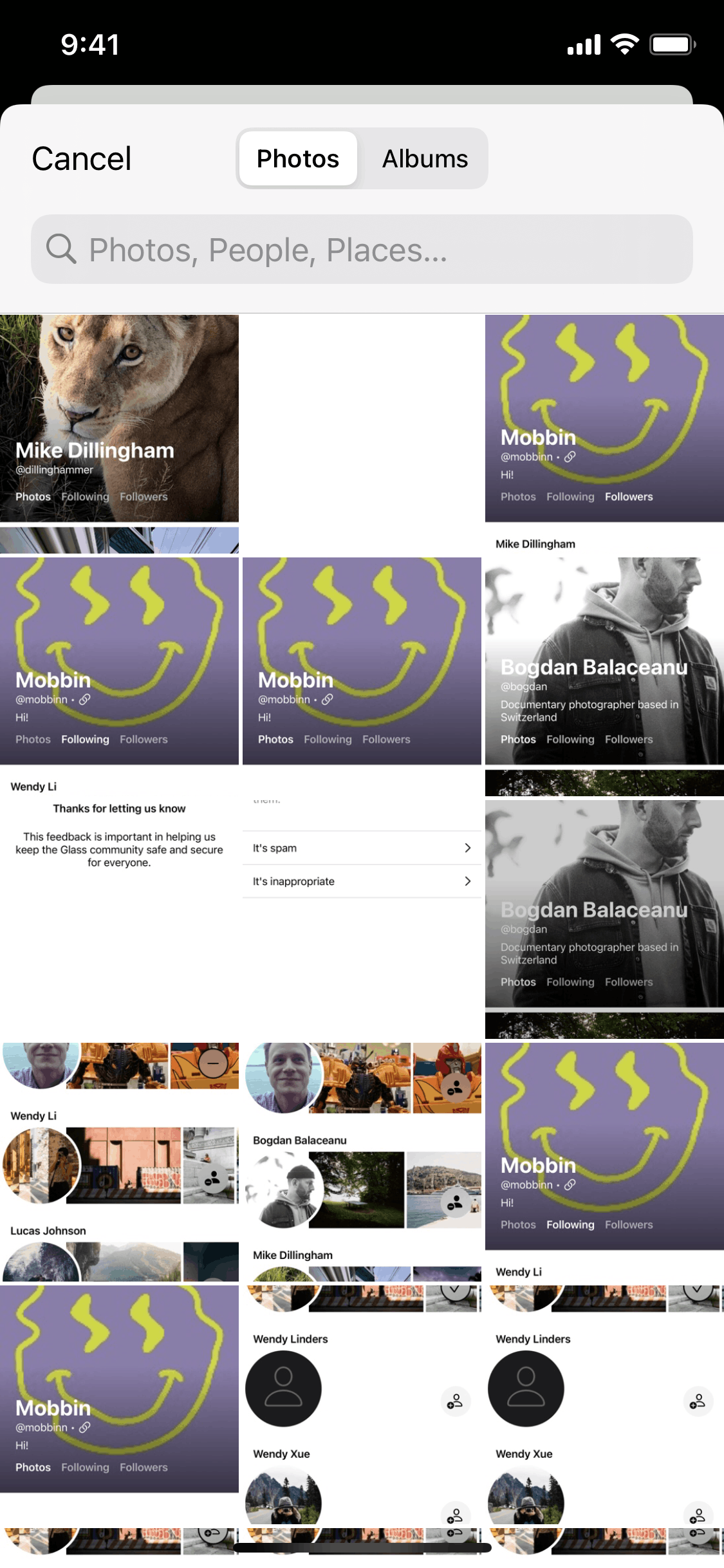 Glass iOS Photo & Video interface screenshot 10