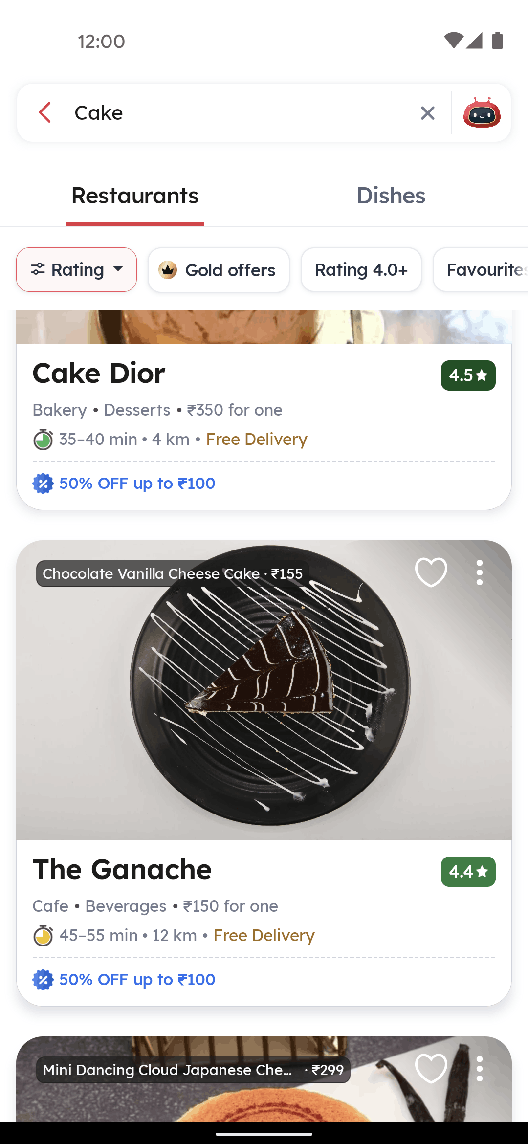 Zomato Android Food & Drink interface screenshot 4