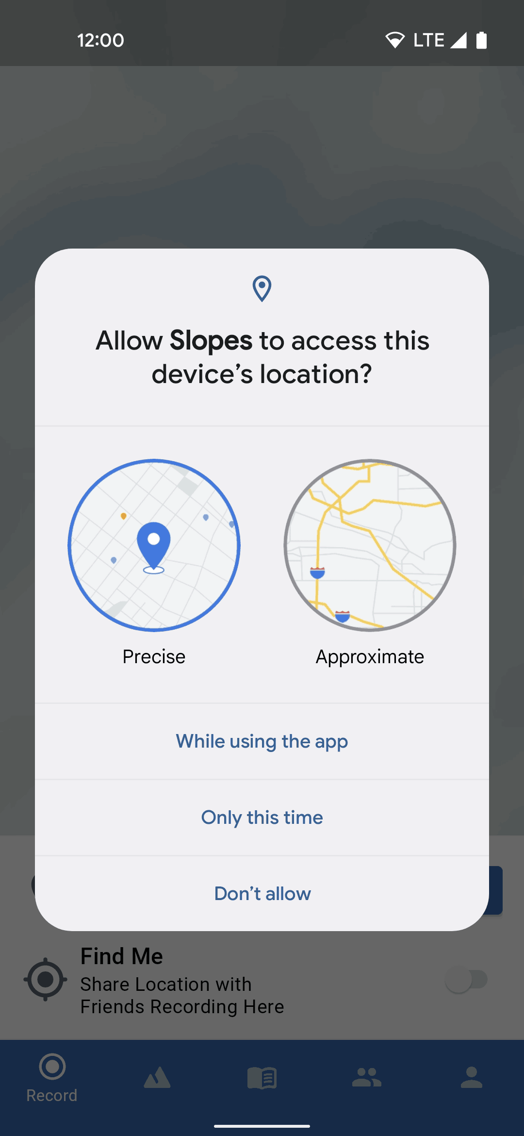 Slopes Android Sports interface screenshot 5