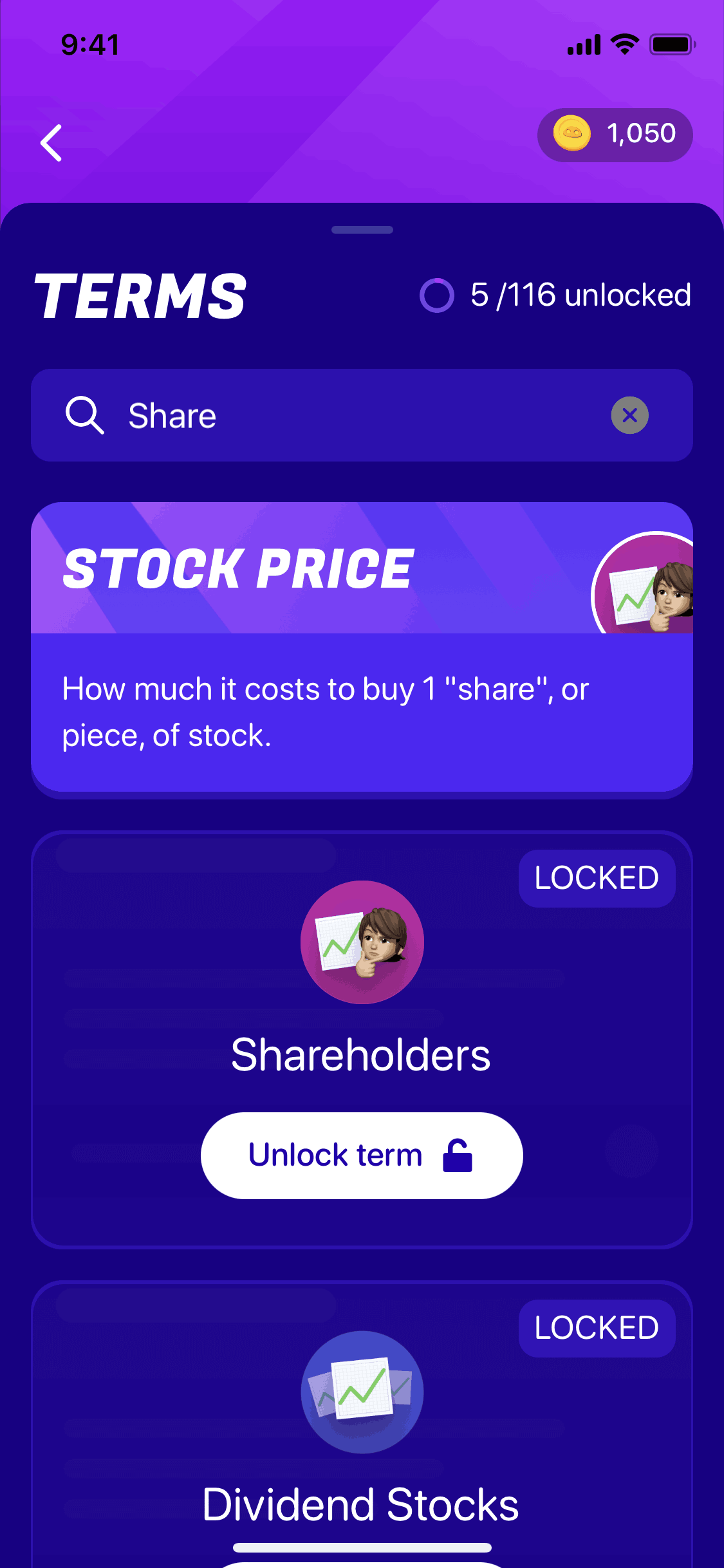 Bloom iOS Finance interface screenshot 10