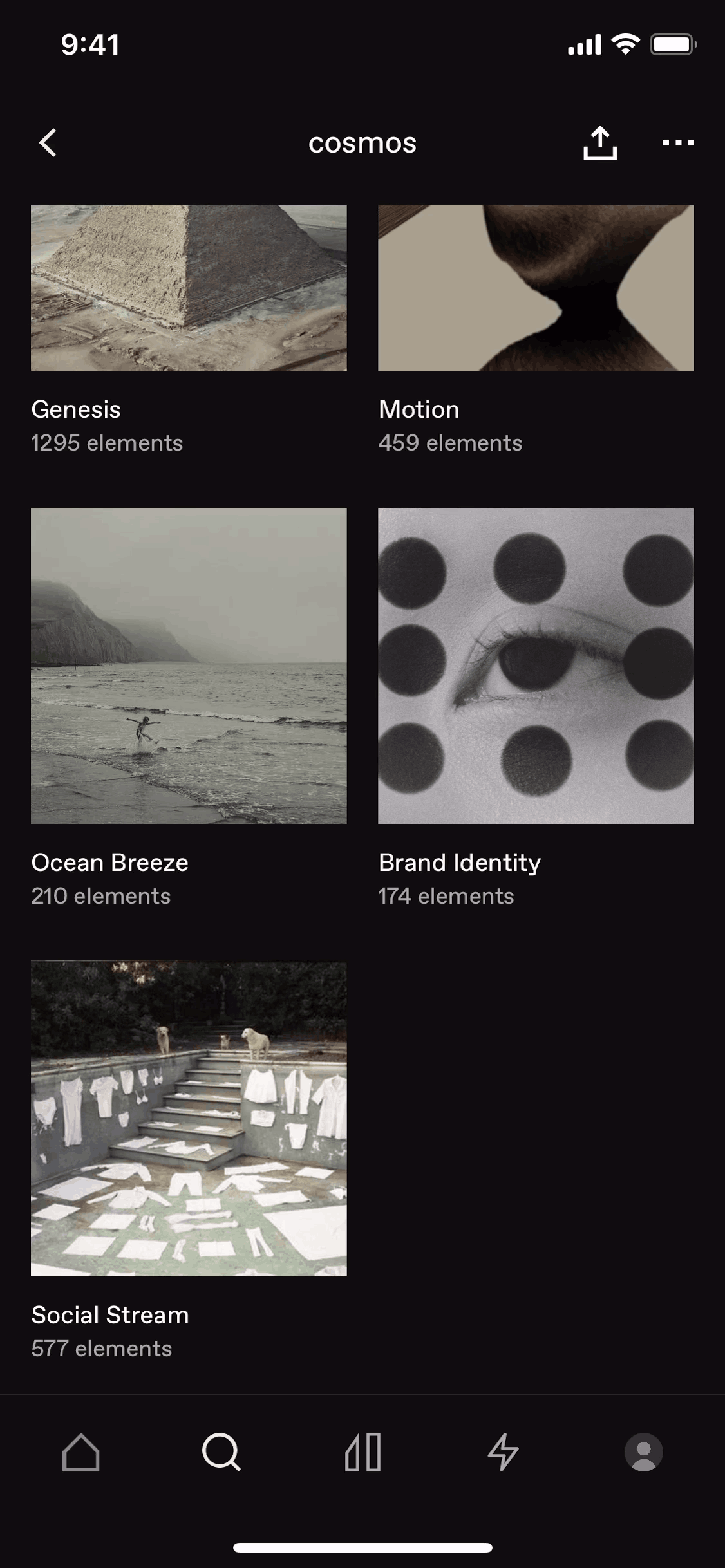 Cosmos iOS Photo & Video interface screenshot 4