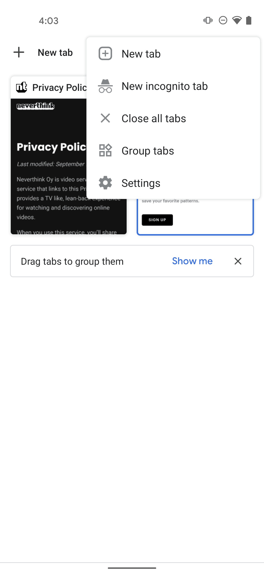 Google Chrome Android Utilities interface screenshot 7