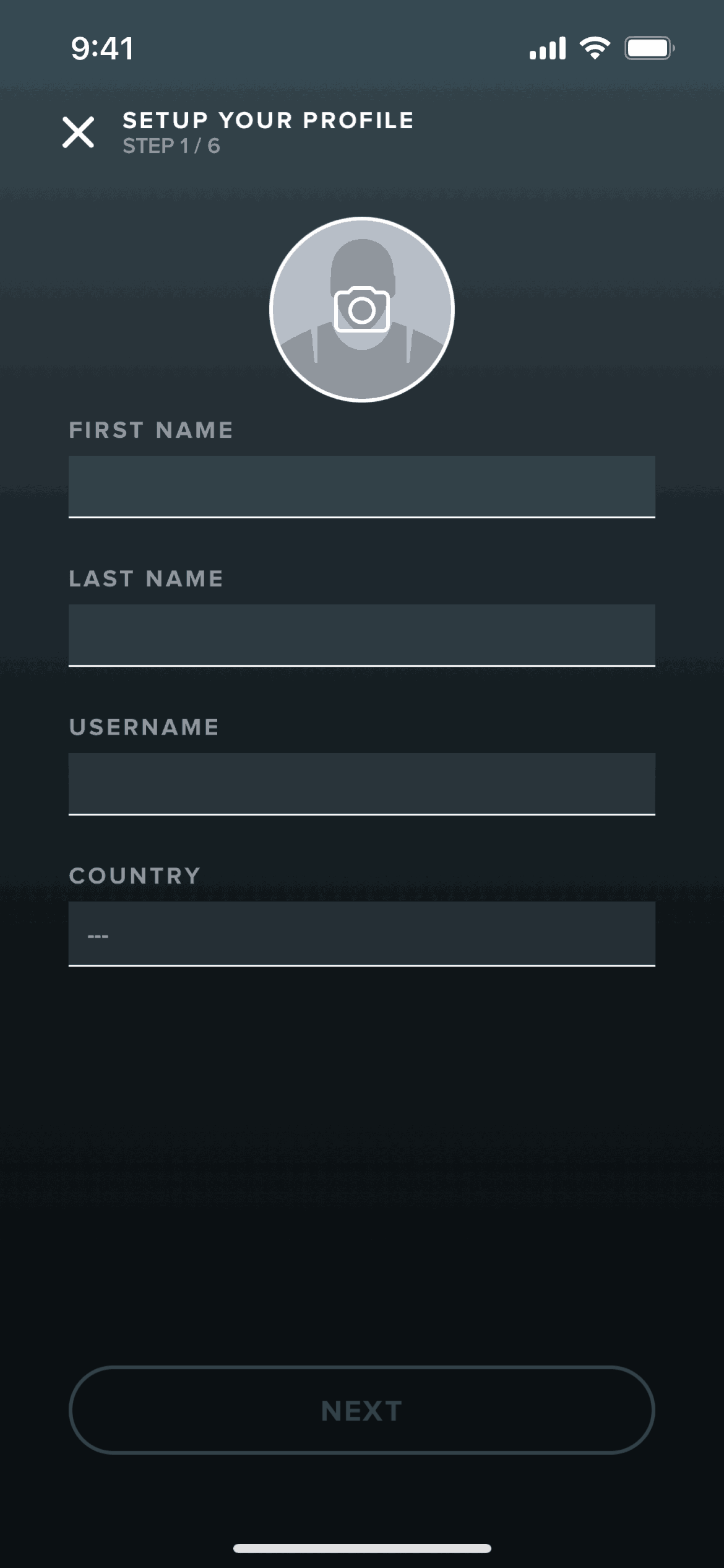 Creating an account on WHOOP (ios) screen 2