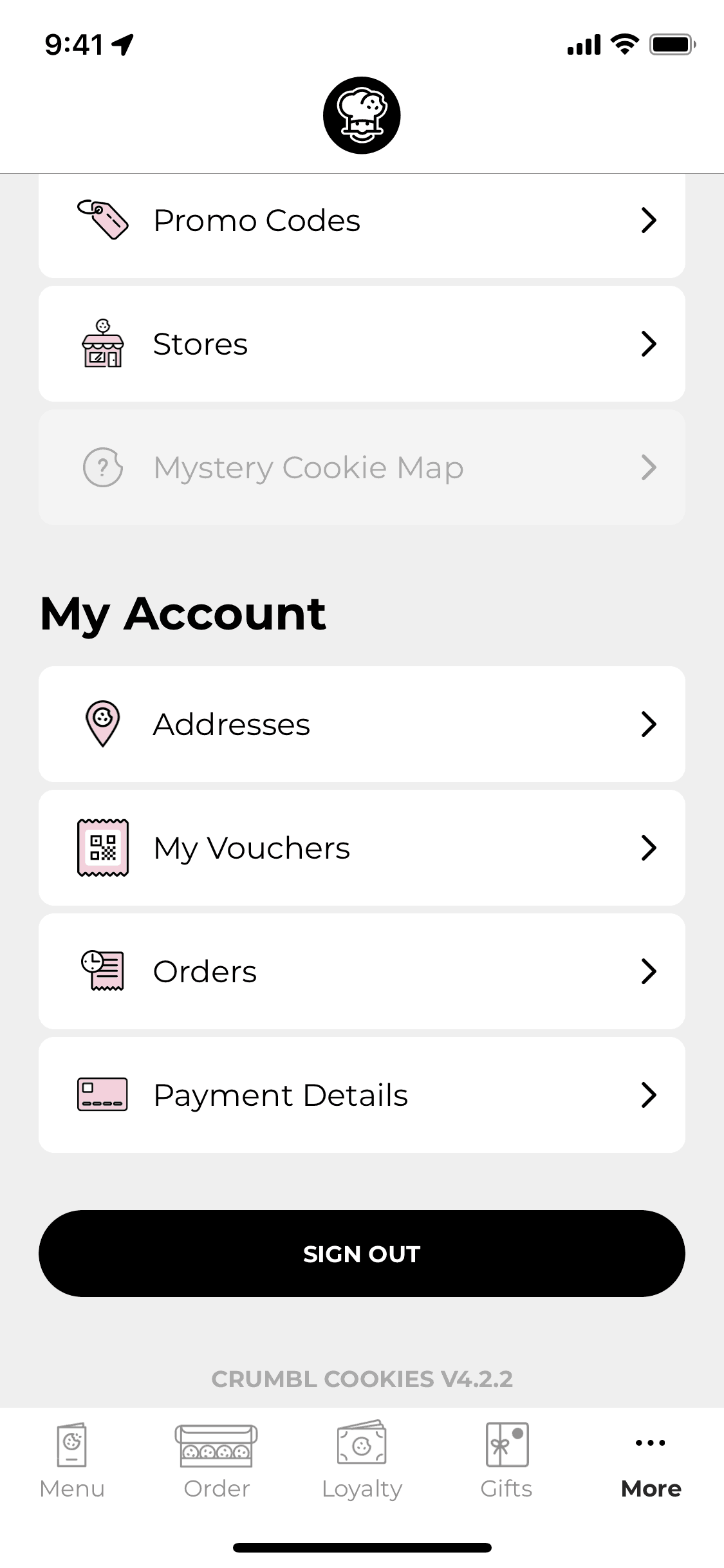 Crumbl Cookies iOS Food & Drink interface screenshot 6