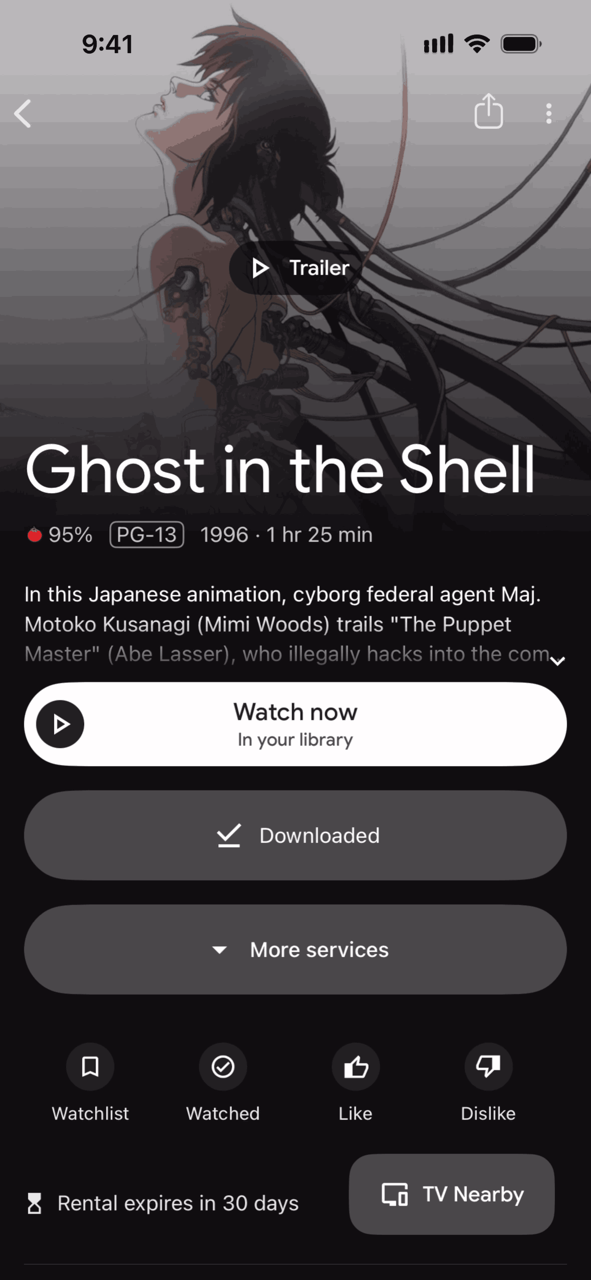 Google TV iOS Entertainment interface screenshot 1