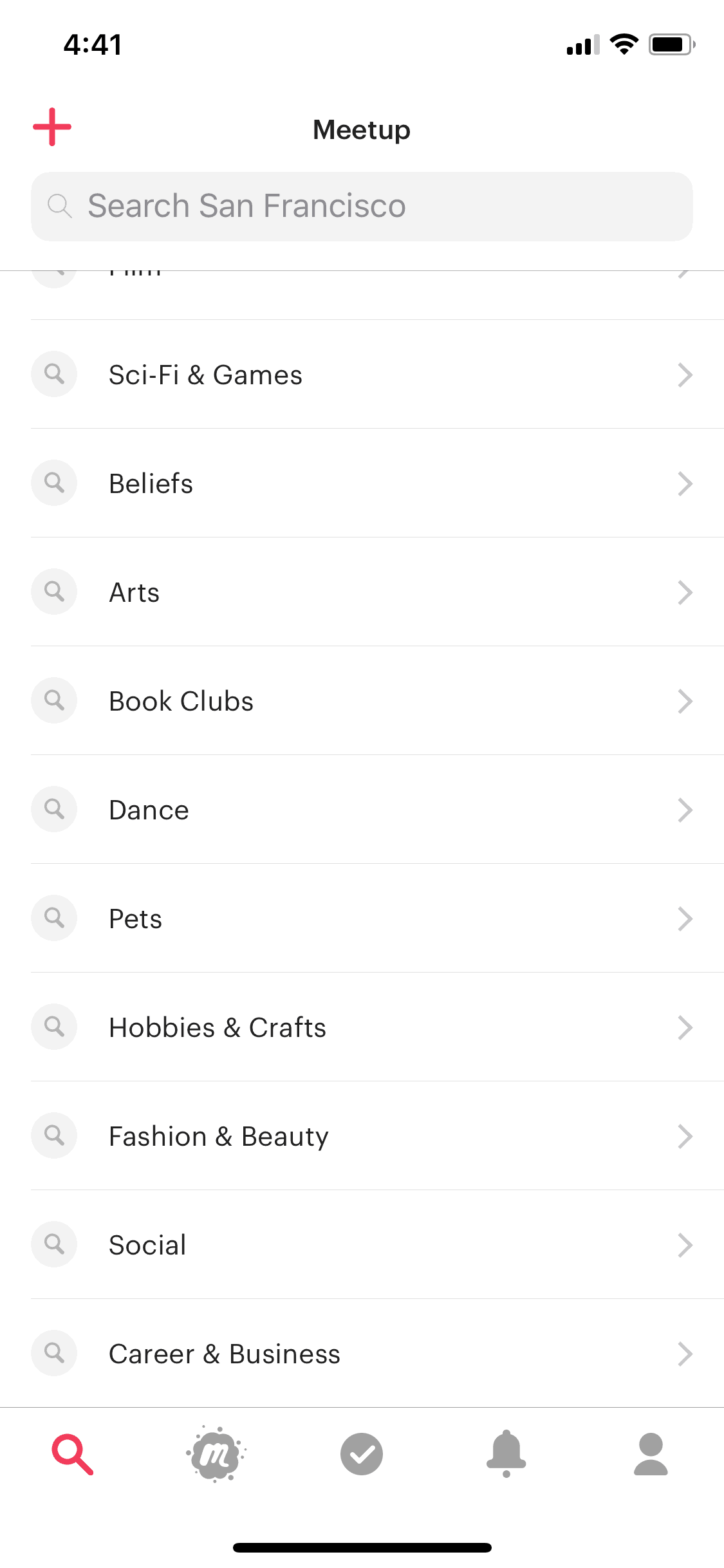Meetup iOS Social Networking interface screenshot 23