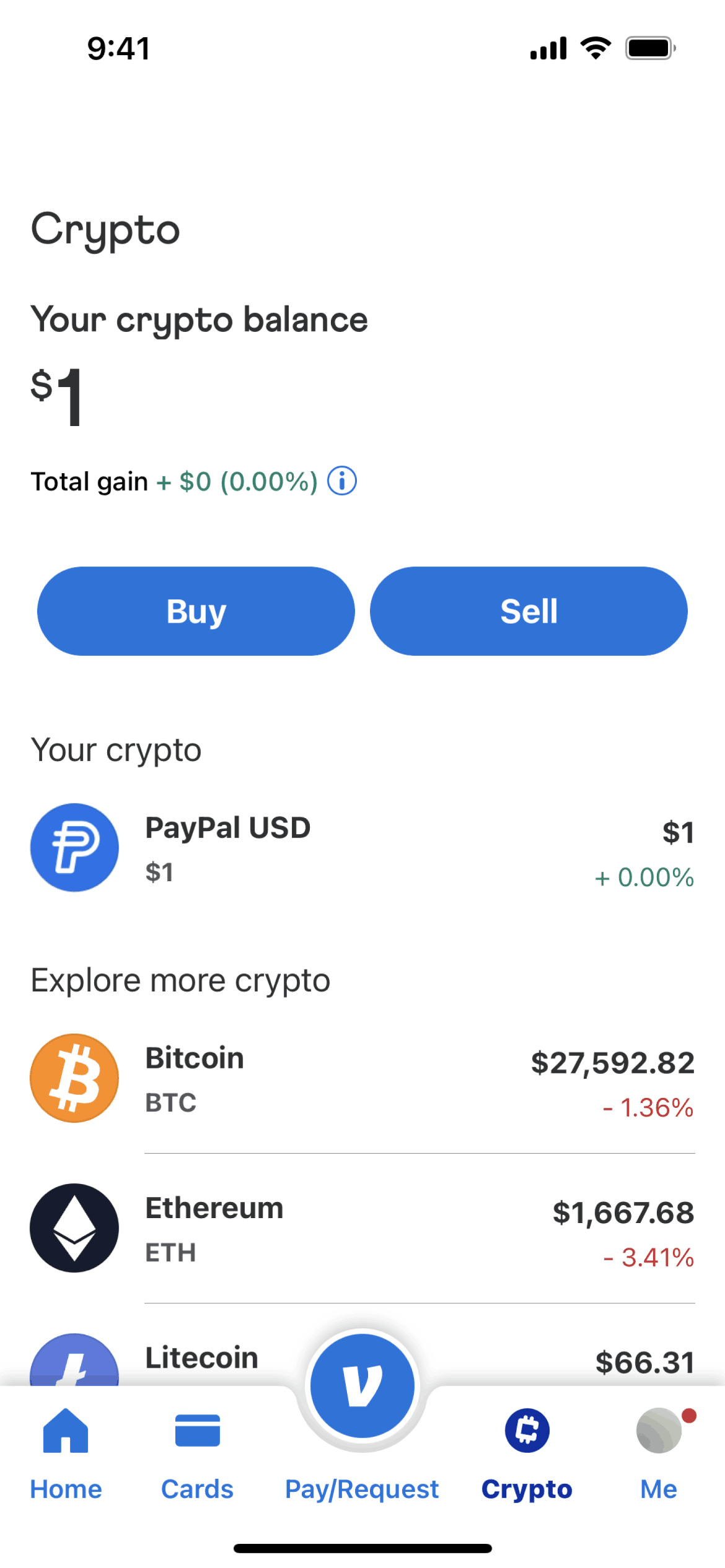 Venmo iOS Finance interface screenshot 2