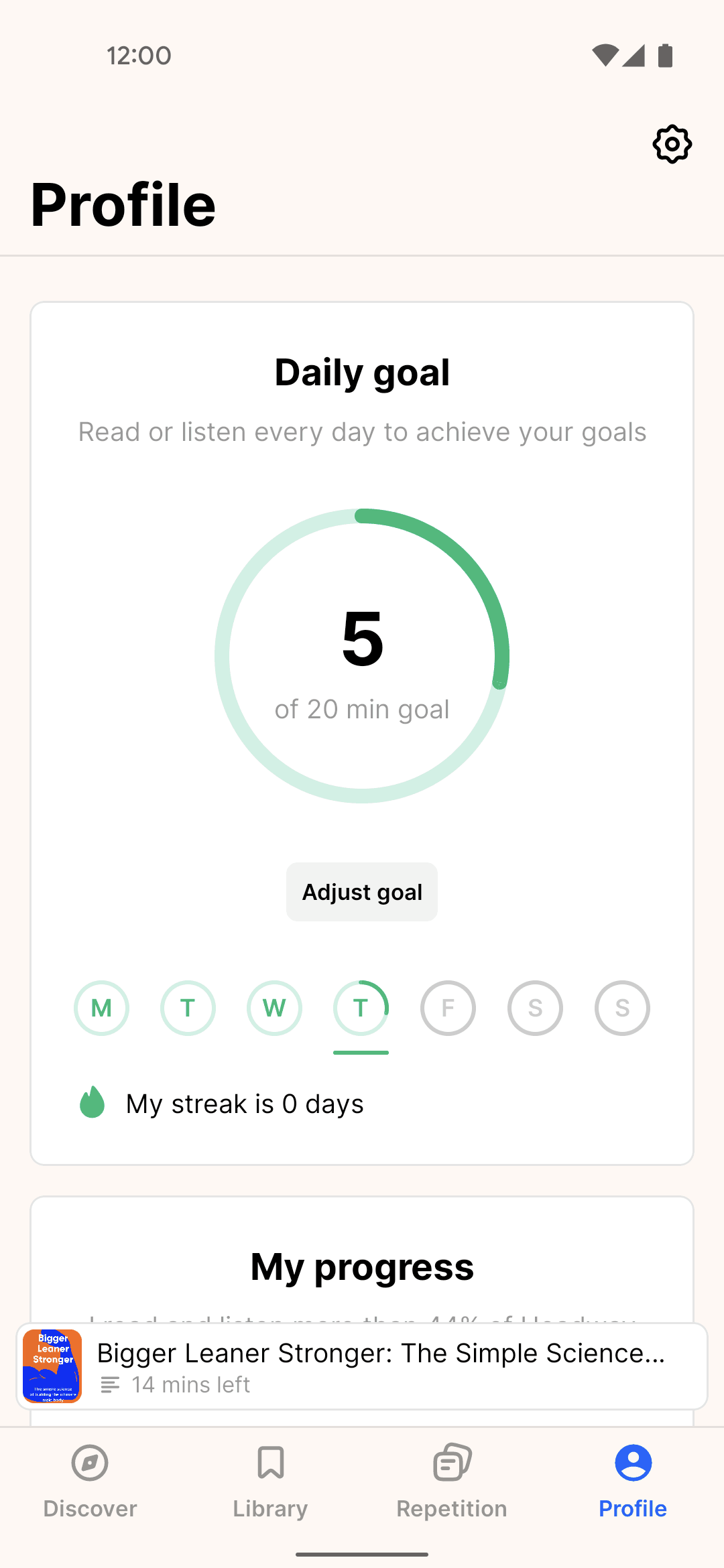 Headway Android Education interface screenshot 4