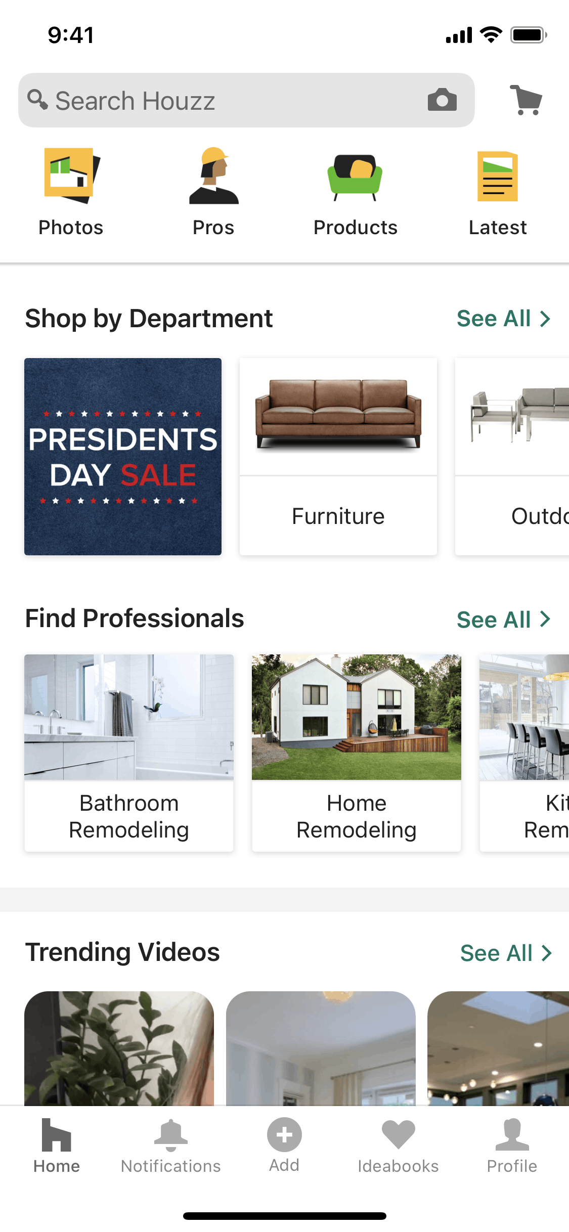 Houzz iOS Lifestyle interface screenshot 2