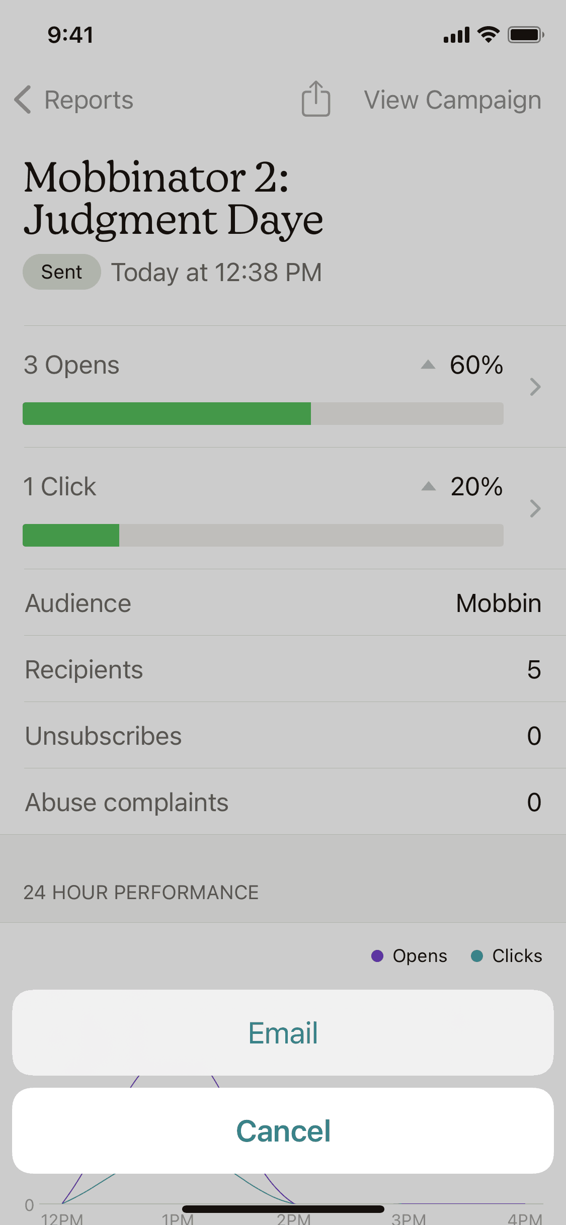 Mailchimp iOS Business interface screenshot 23