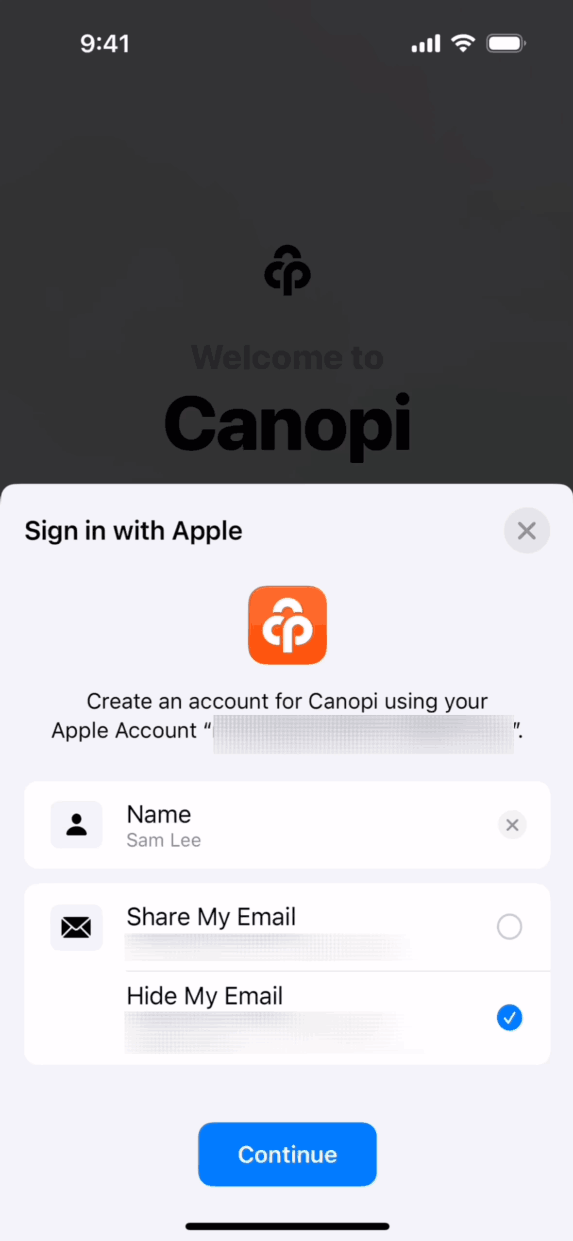 Canopi iOS Collaboration interface screenshot 4