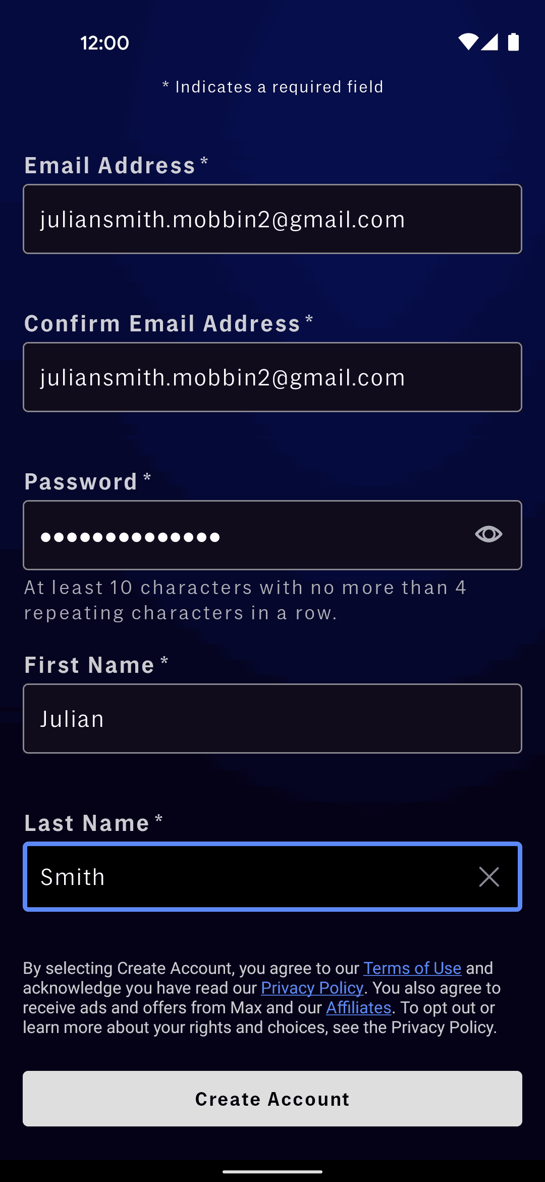Max Android Entertainment interface screenshot 9