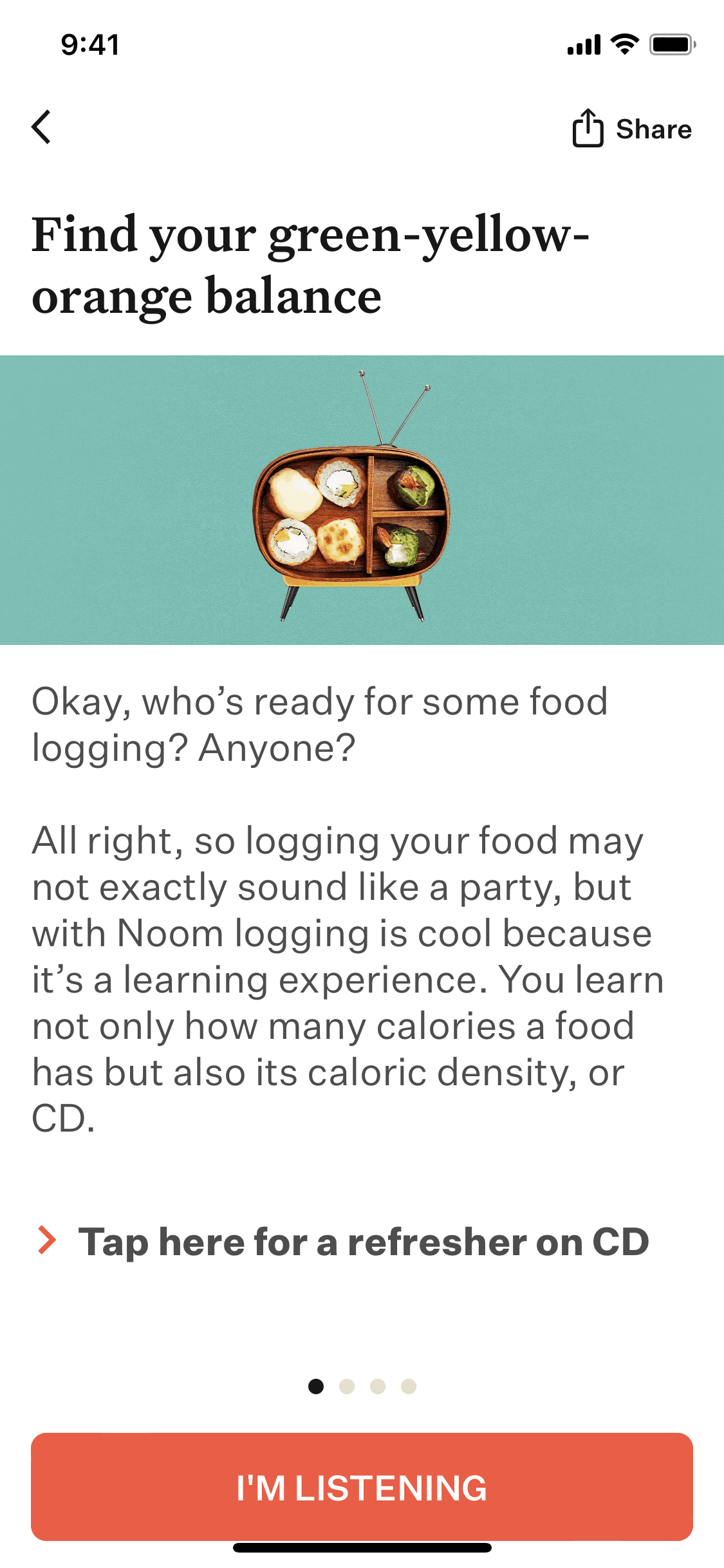 Noom iOS Health & Fitness interface screenshot 1