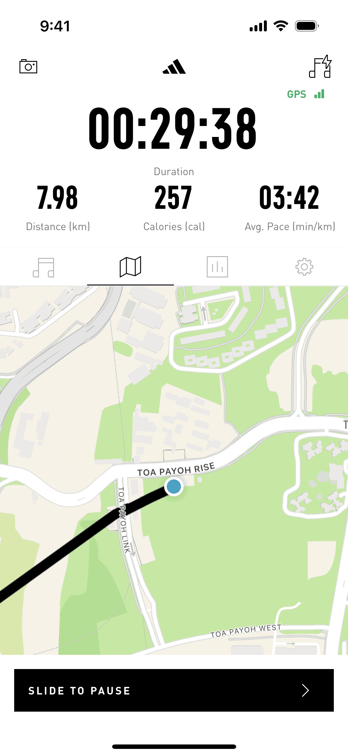 adidas Running iOS Health & Fitness interface screenshot 1