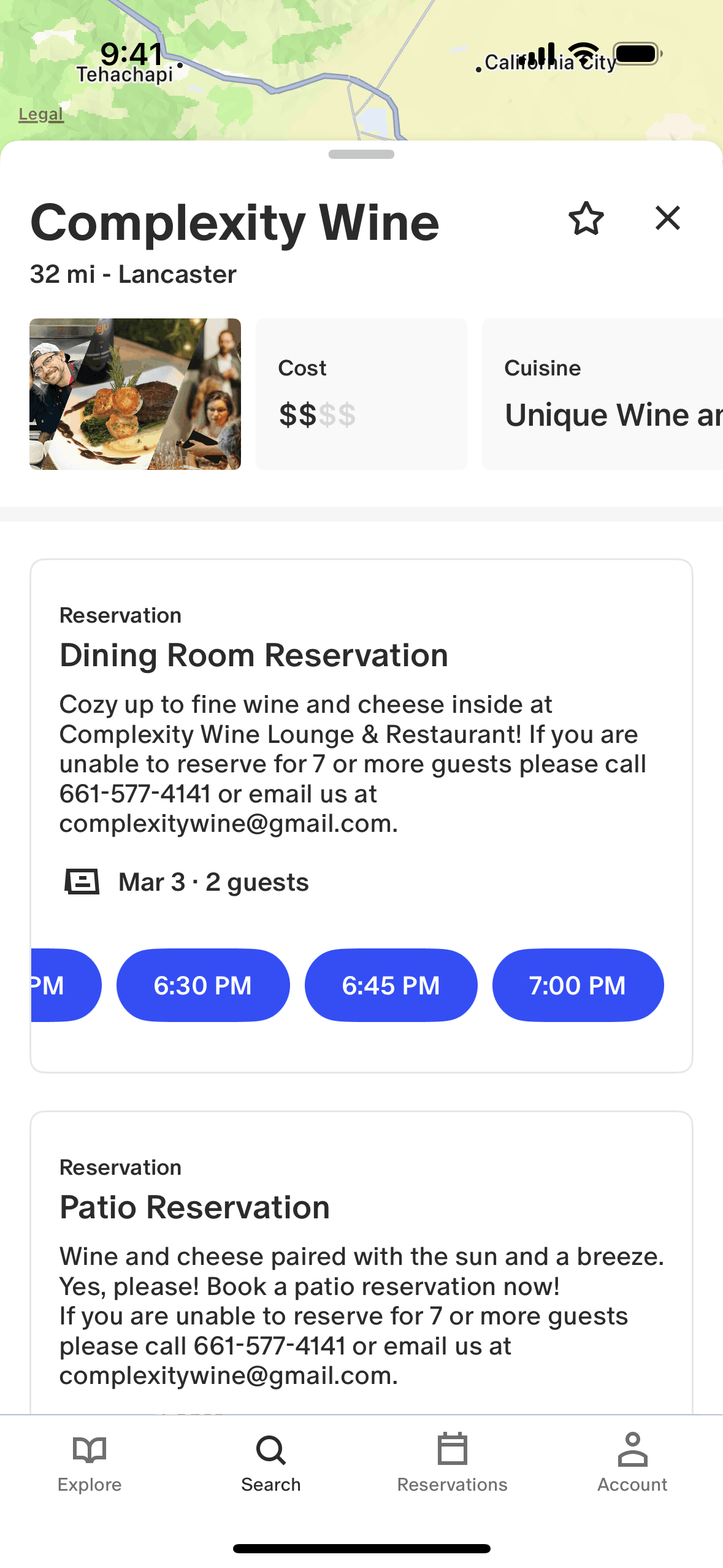 Tock iOS Food & Drink interface screenshot 16