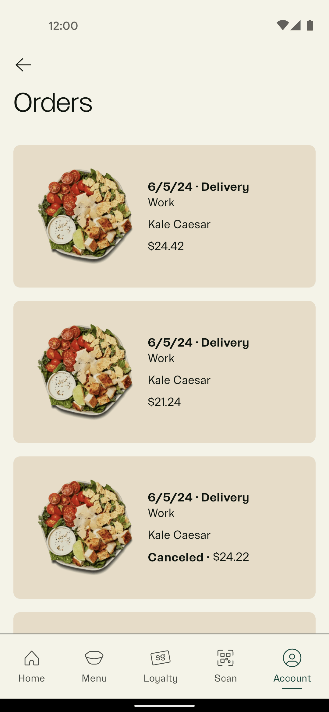 sweetgreen Android Food & Drink interface screenshot 16