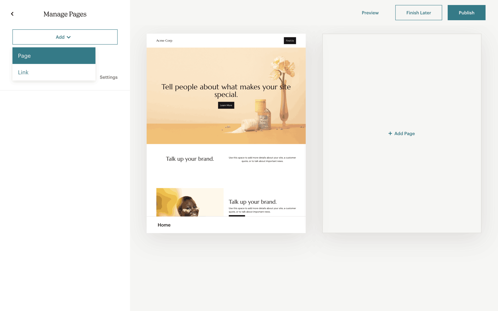 Mailchimp Web Business interface screenshot 1